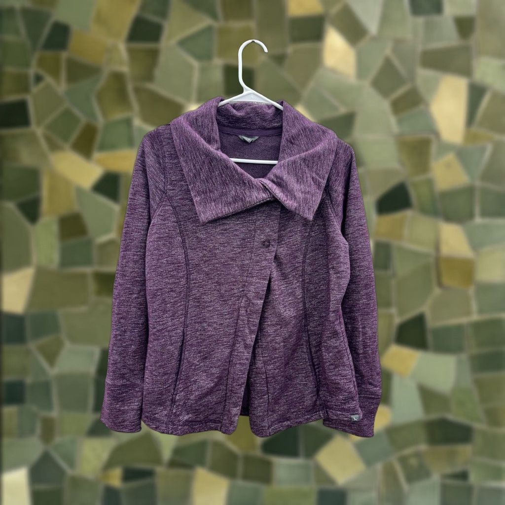 Eddie Bauer Eddie Bauer Jacket Size Medium Purple Asymmetrical Button Up Collared Size M / US 6-8 / IT 42-44 - 1 Thumbnail