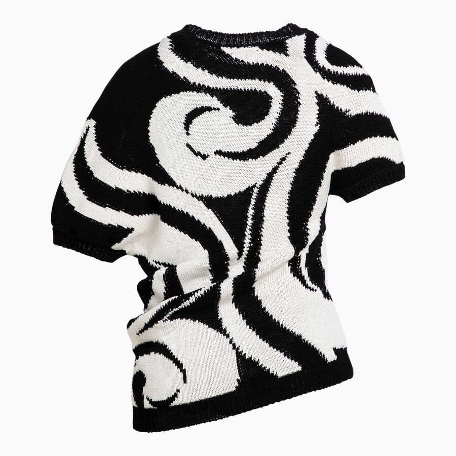Dries Van Noten o1d2blof0824 Cotton Jersey in Black & White Size L / US 10 / IT 46 - 2 Thumbnail
