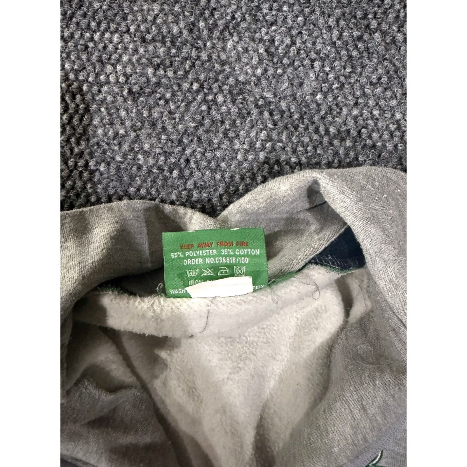 Vintage Ireland Quarter Zip Sweatshirt Mens M Gray Green Shamrock Fleece Pullover Zip Mock Neck Logo Size US M / EU 48-50 / 2 - 5 Thumbnail