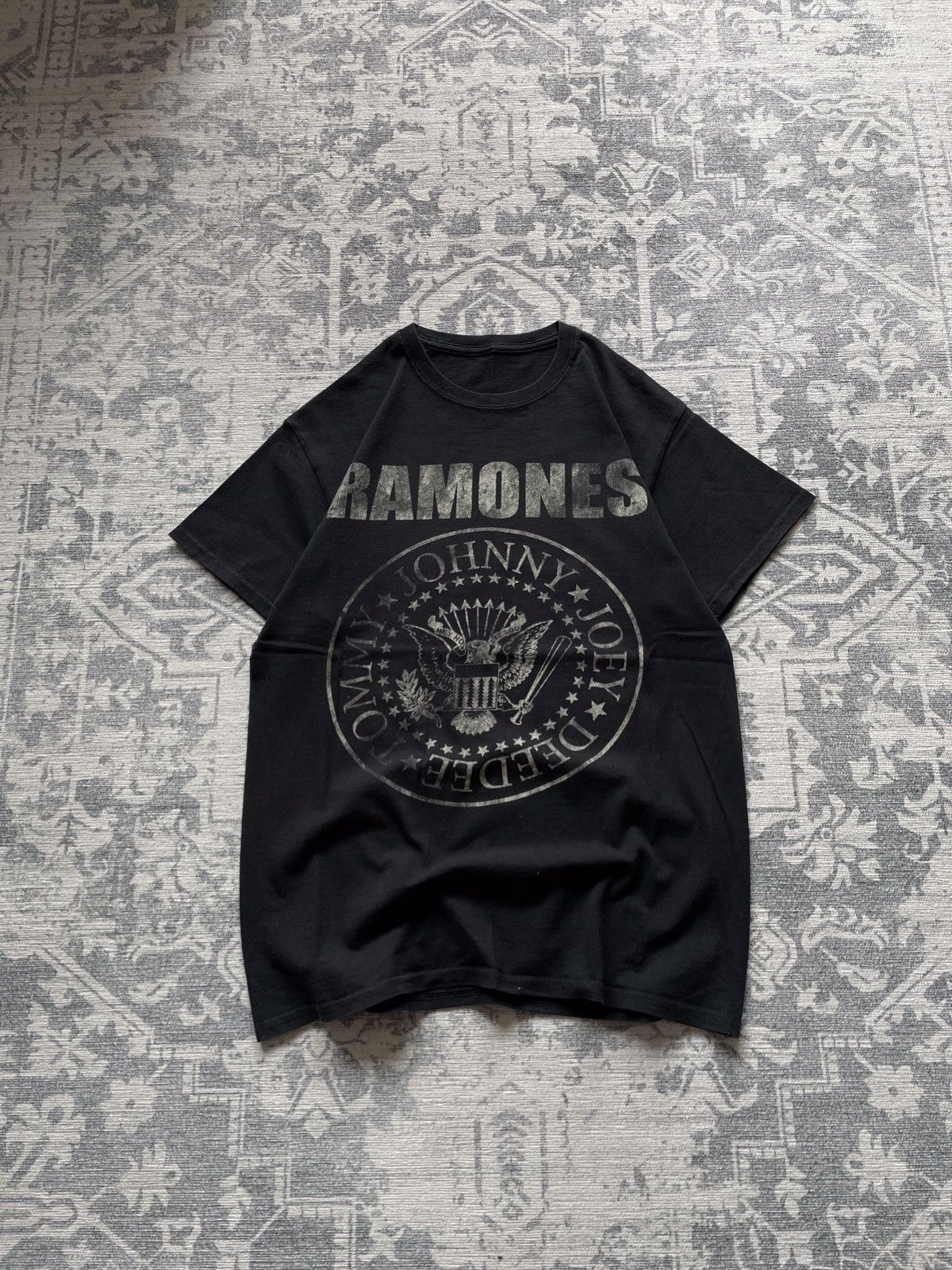 Pre-owned Band Tees X Rock T Shirt Crazy Vintage Ramones Hey Ho Let's Go Punk Merch T-shirt In Black