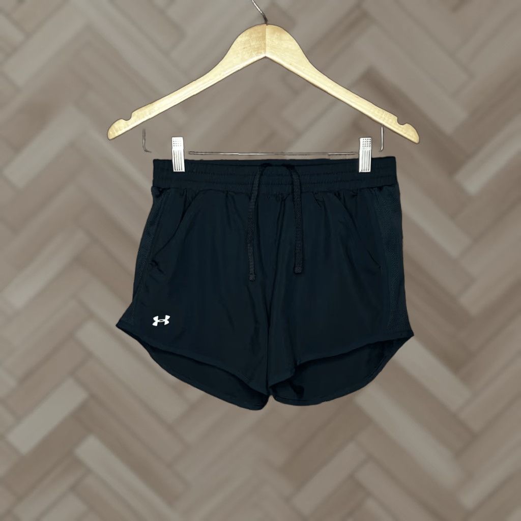 Under Armour Under Armour Women's Black Heat Gear Loose Fit Athletic Running Shorts XS Activewear Elastic Waist Drawstring Size 26" / US 2 / IT 38 - 1 Thumbnail