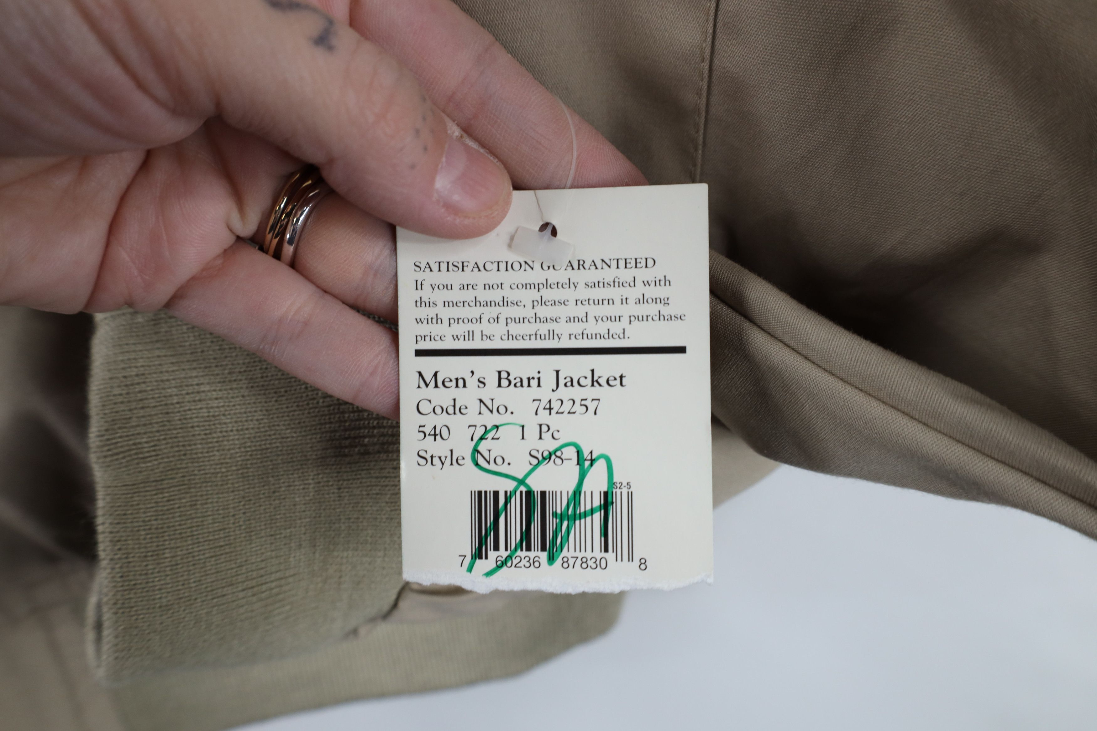 Vintage Deadstock Vintage 90s Streetwear Racer Bomber Jacket Beige Size US L / EU 52-54 / 3 - 5 Thumbnail