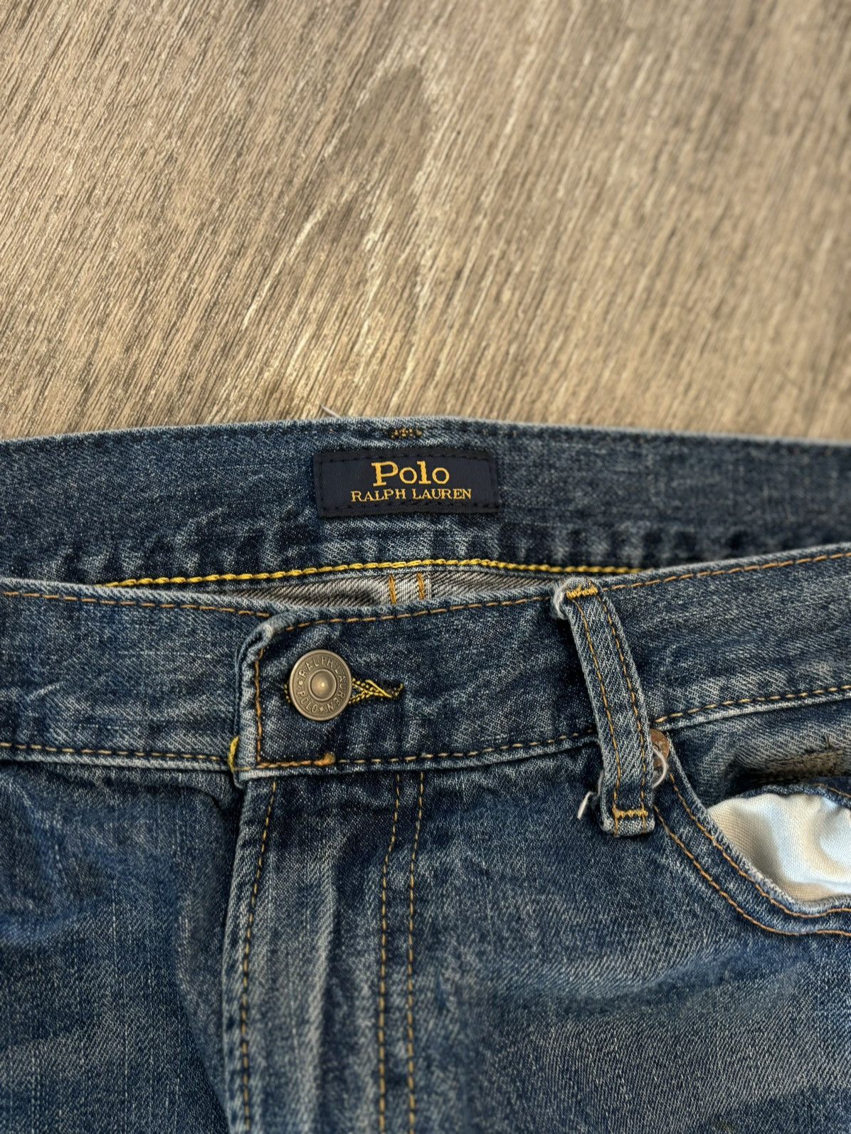 Polo Ralph Lauren × Vintage Blue Polo Ralph Lauren Denim Size US 36 / EU 52 - 2 Thumbnail