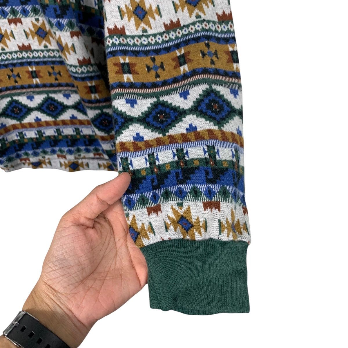Adidas 90’s ADIDAS Motif Design Half Button Polo Jumper #2092-C91 Size US L / EU 52-54 / 3 - 10 Thumbnail