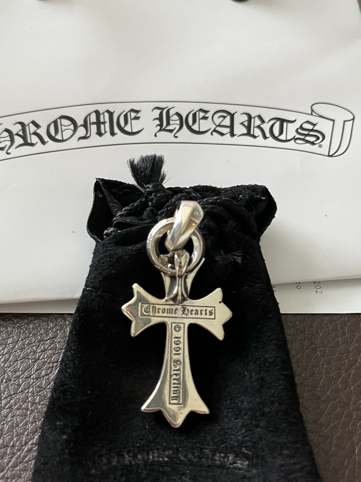 Chrome Hearts Rare Chrome Hearts Brand New Logo Cross Large Pendant Grailed 2182