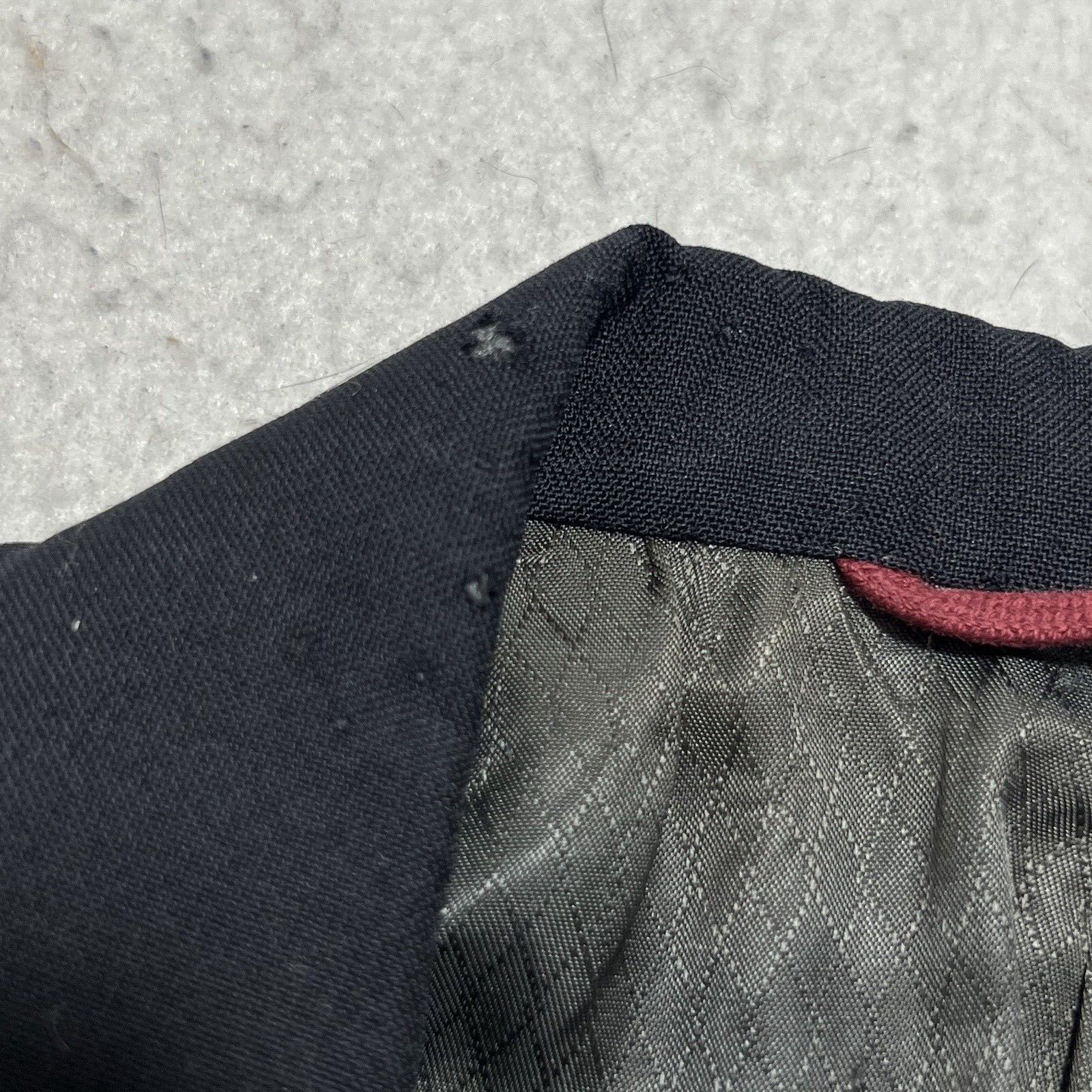 Hart Schaffner & Marx 44R Wool Micron 2000 Black Suit Jacket