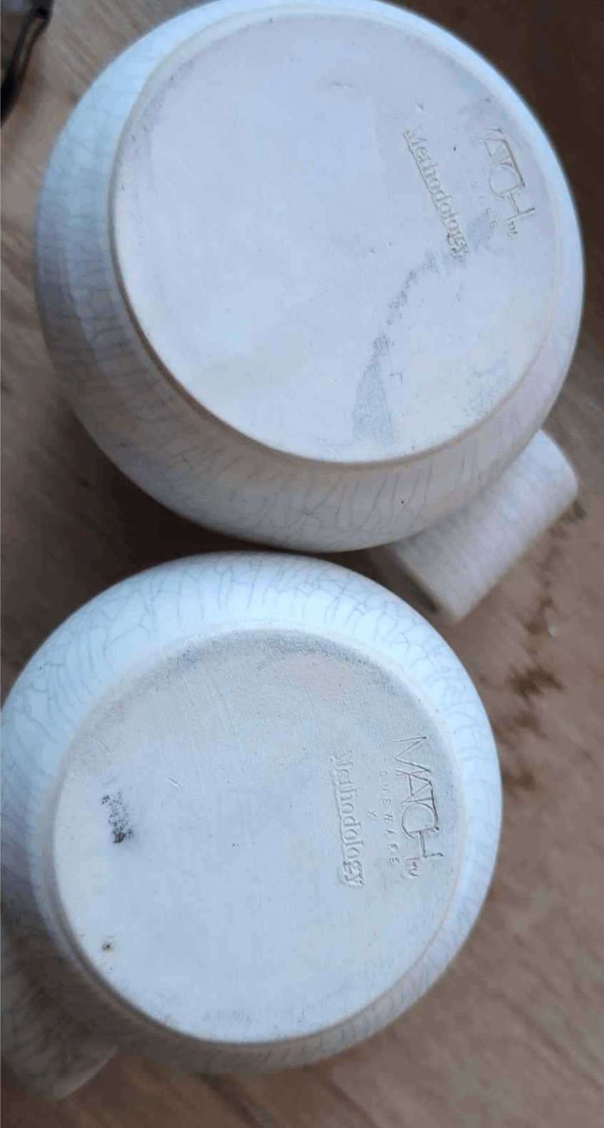 Other Match Stoneware - White Crackle Knuckle Mugs, Set of 2 Size ONE SIZE - 6 Thumbnail