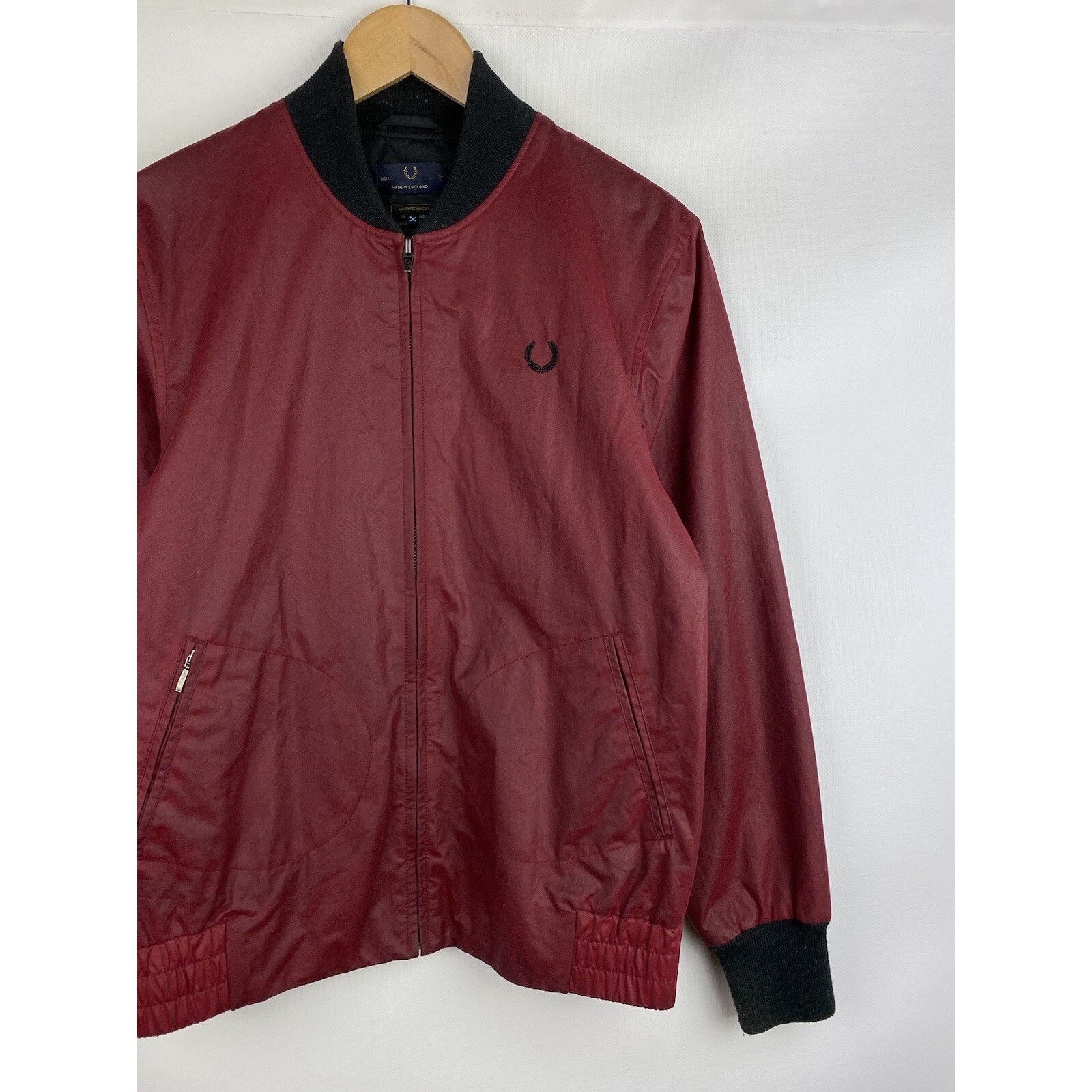 Fred Perry Fred Perry Halley Stevensons waxed bomber jacket size 38" Size US M / EU 48-50 / 2 - 3 Thumbnail