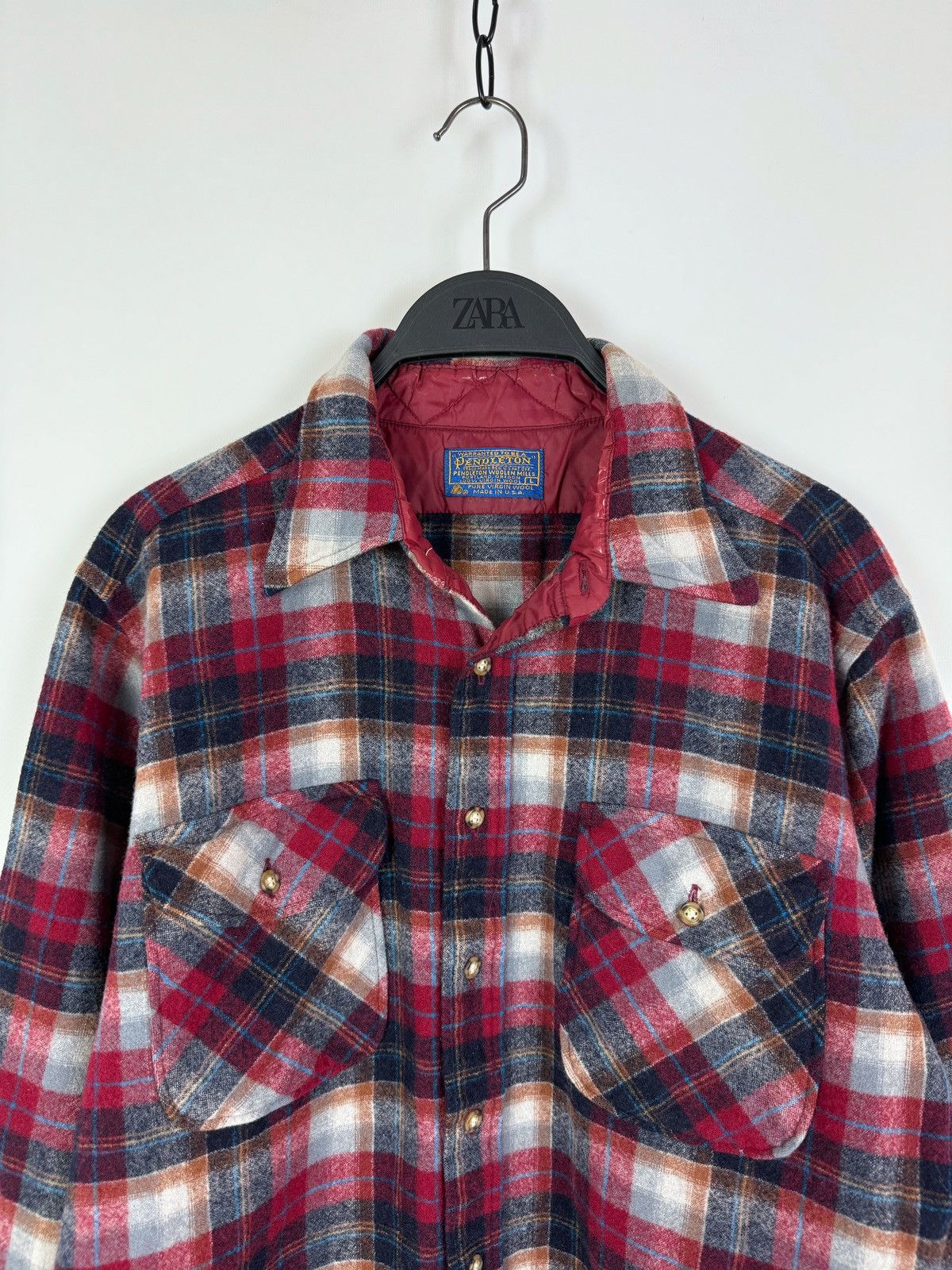 Flannel × Pendleton × Vintage 60-70s Vintage Pendleton Flannel Wool Chest Pocket Shirt Size US L / EU 52-54 / 3 - 2 Thumbnail