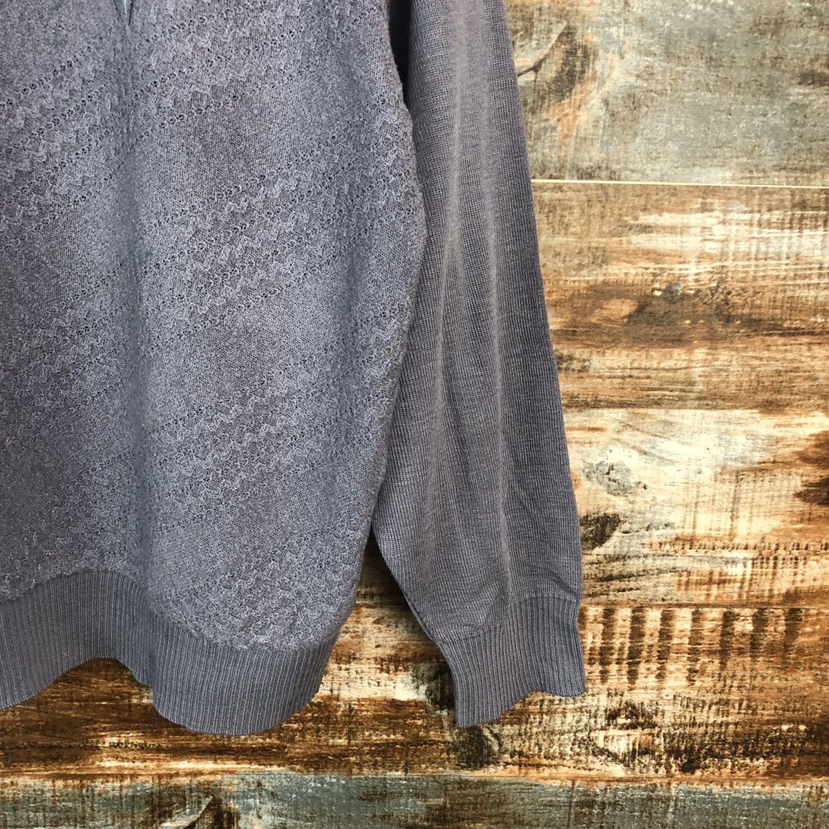 Aran Isles Knitwear × Japanese Brand Vintage Woods Sweaters Purple #972 Size M / US 6-8 / IT 42-44 - 8 Thumbnail