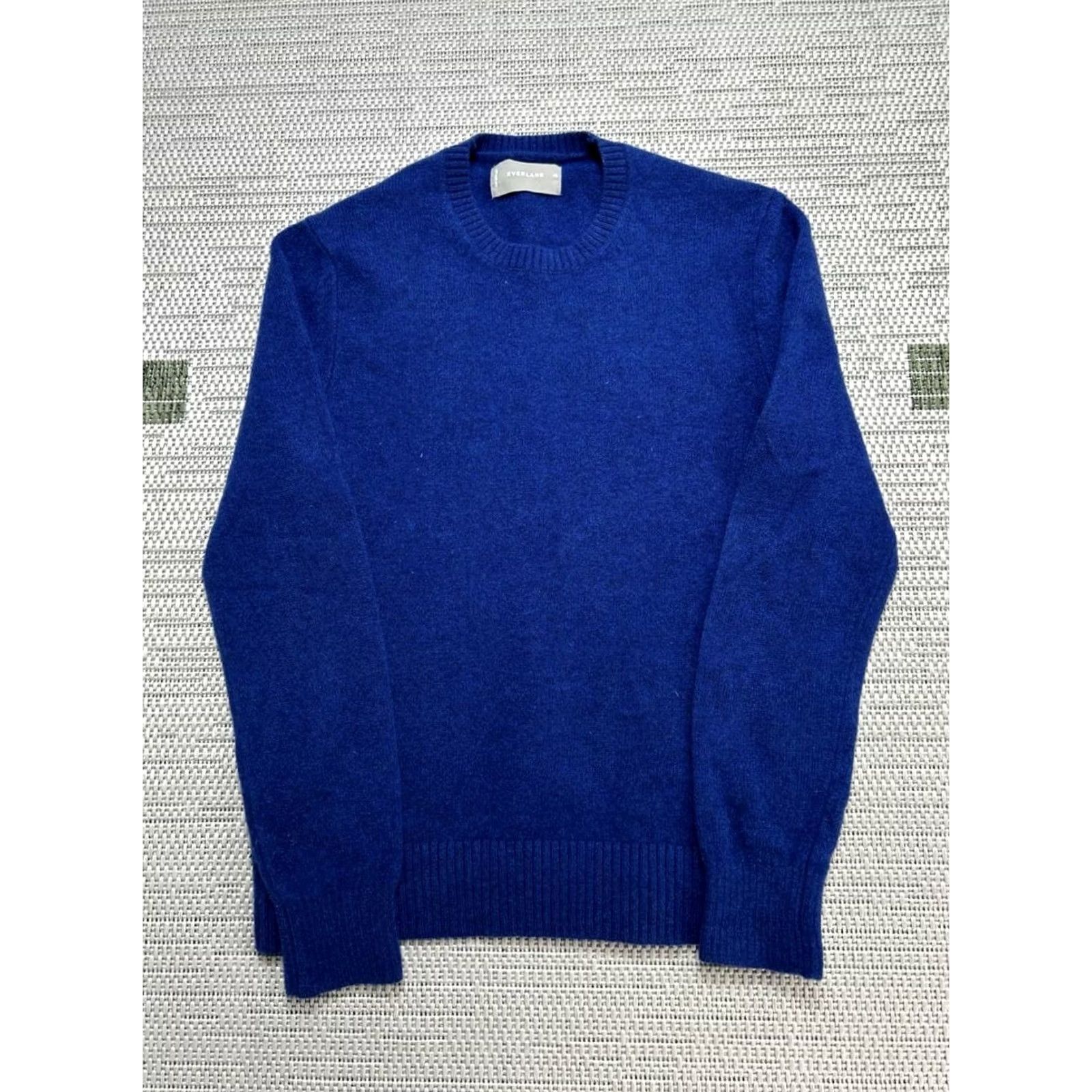 Everlane Everlane Sweater Womens XS Blue Wool Laine Knit Ribbed Trim Crew Neck Winter Size XS / US 0-2 / IT 36-38 - 2 Thumbnail