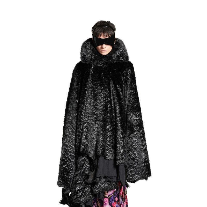 Balenciaga o1tr1nto1225 Synthetic Furry Jacket in Black Size L / US 10 / IT 46 - 5 Thumbnail