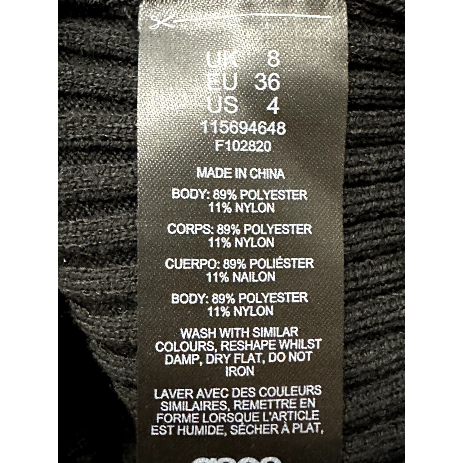 Asos ASOS Womens Black Scoop Neck Long Sleeve Knit Sweater 4 NWOT Size S / US 4 / IT 40 - 9 Thumbnail