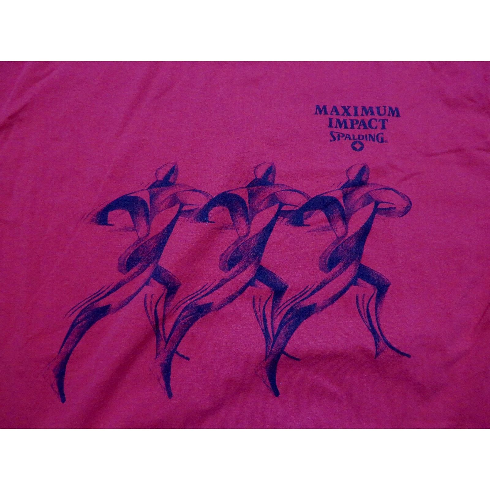 Spalding Spalding T-Shirt, Maximum Impact Runners, Red Sz XL 1990s Size US XL / EU 56 / 4 - 3 Thumbnail