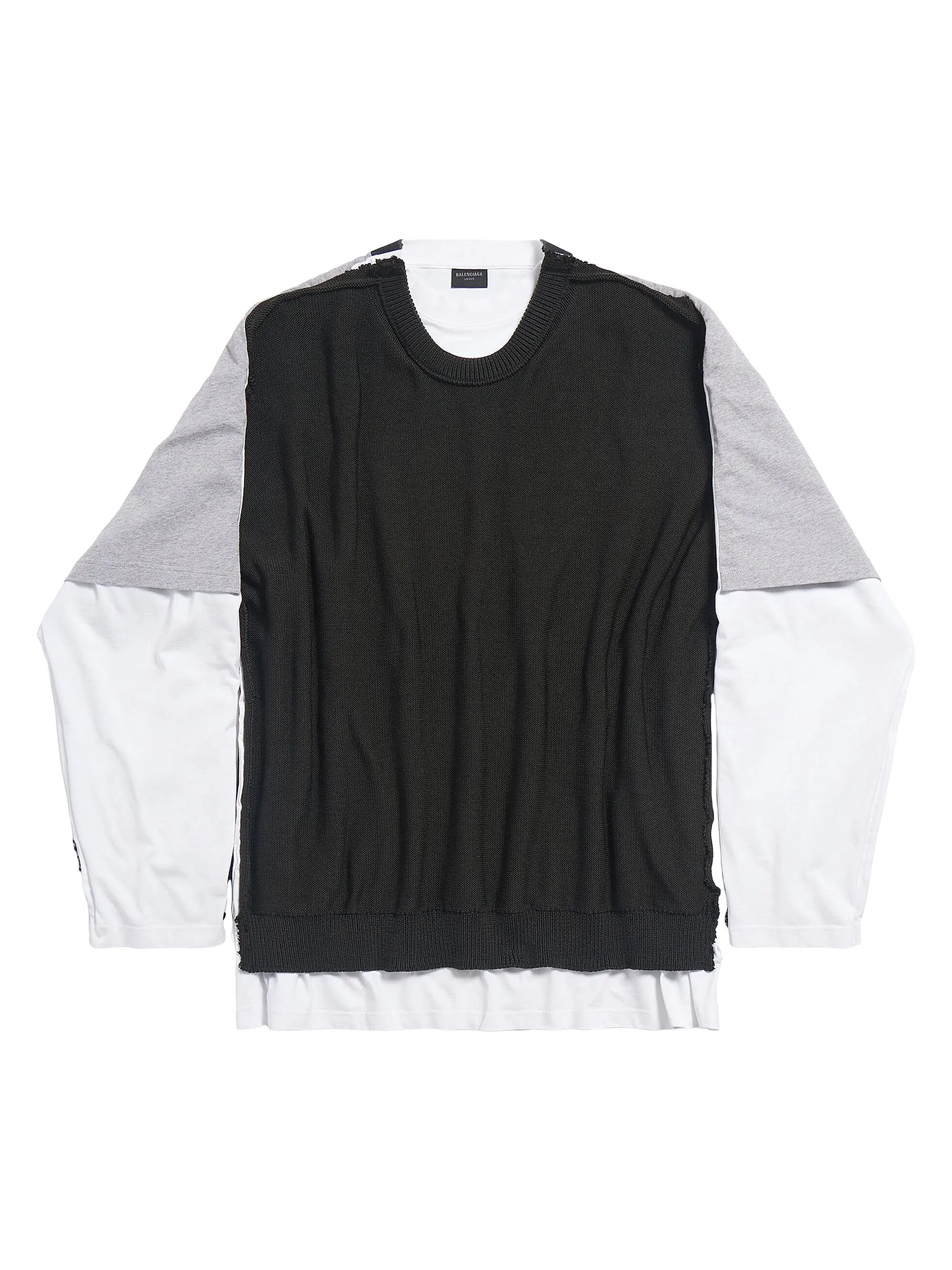 Balenciaga o1srvl11e1025 3B Sports Icon Hybrid Large Sweater Multicolor Size US L / EU 52-54 / 3 - 1 Thumbnail