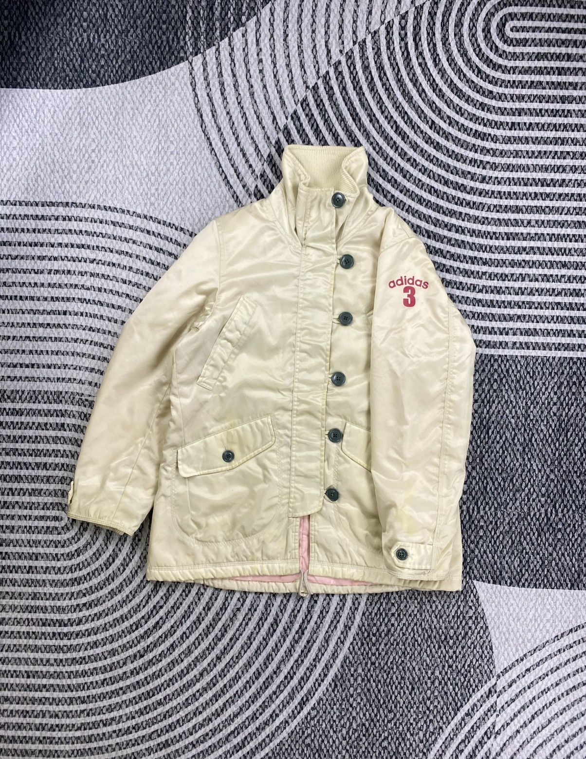 Adidas Vintage Adidas 3 Striped Big Spellout Rare Design Jacket Size US M / EU 48-50 / 2 - 1 Thumbnail
