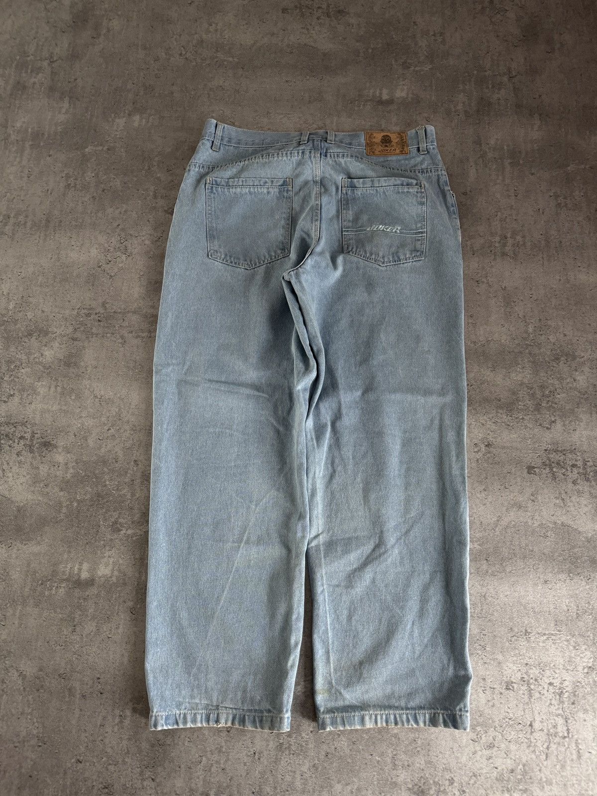 Rap Tees × Vintage Joker Hip Hop Brand baggy jeans denim wide leg logo rap Size US 38 / EU 54 - 1 Thumbnail