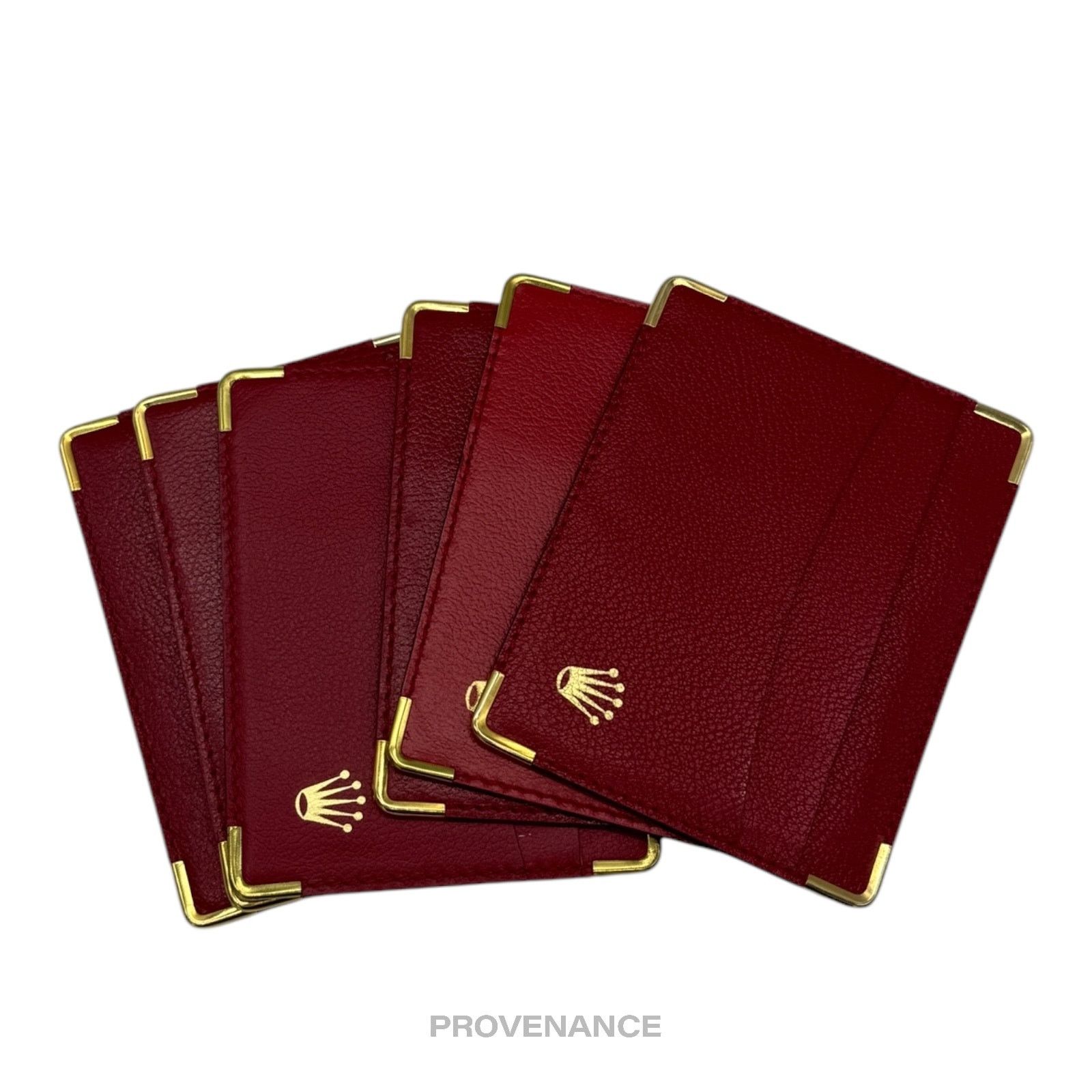 Rolex 🔴 Rolex Card Holder Wallet - Red Leather Size ONE SIZE - 7 Thumbnail