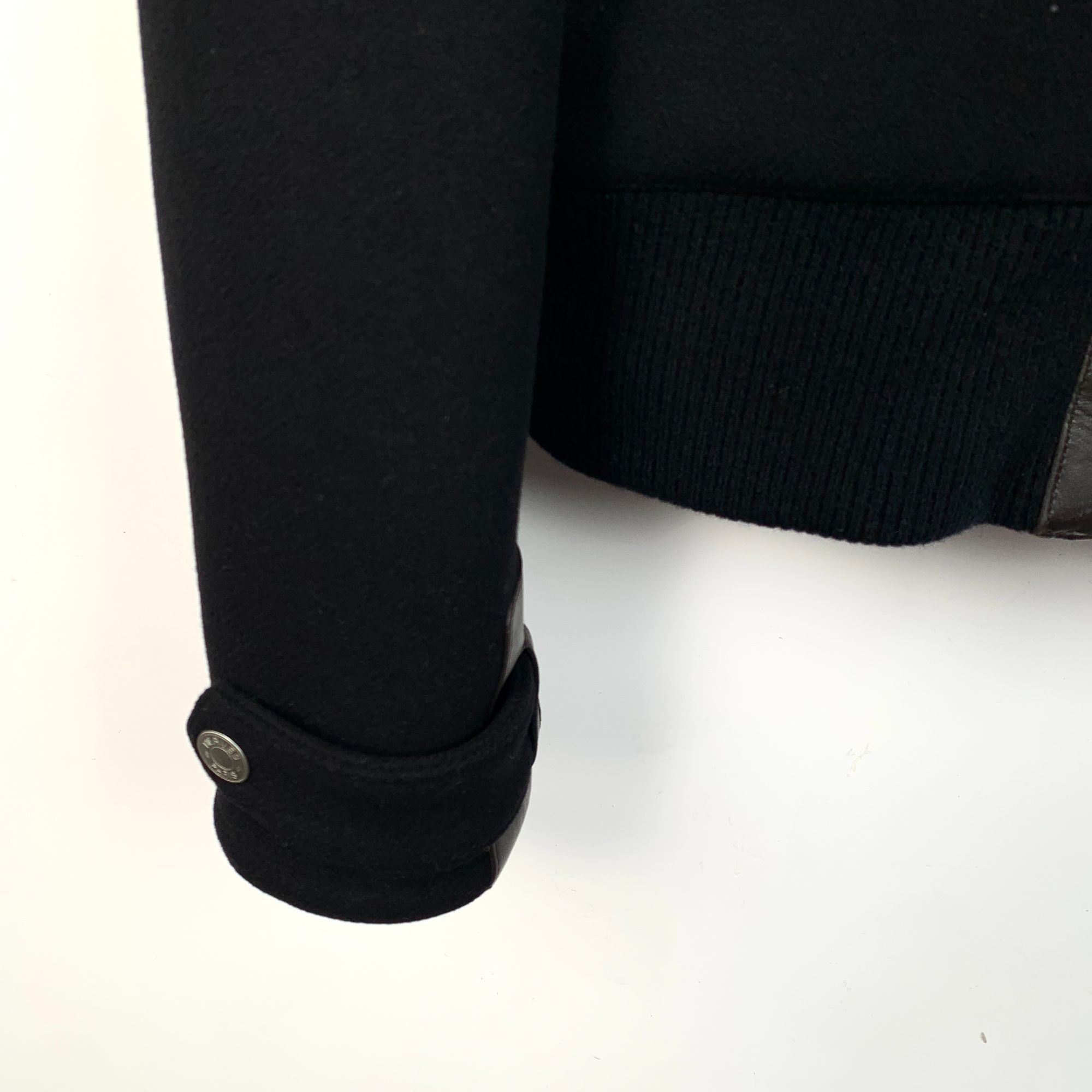 Hermes Hermès Black Wool & Beaver Fur Collar Jacket Size 48 Size US M / EU 48-50 / 2 - 4 Thumbnail