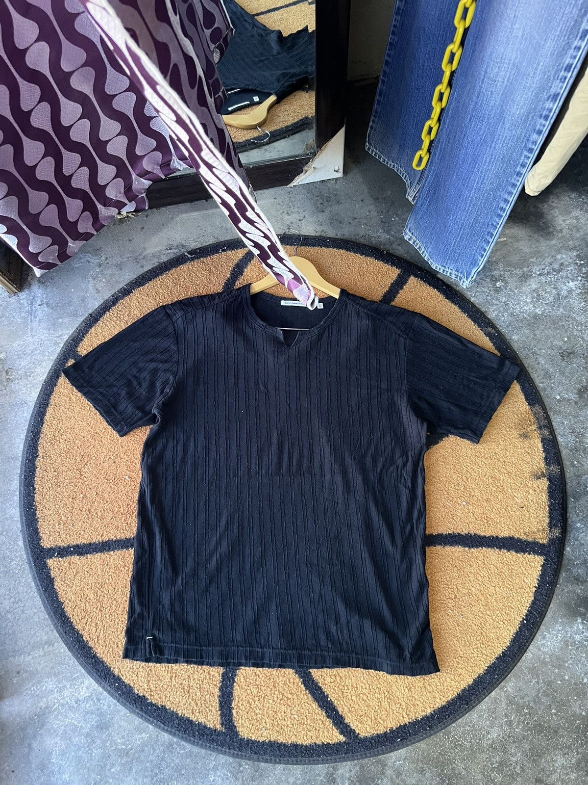 Kansai Yamamoto 🔥Vintage Kansai Yamamoto Homme Black Tees Size US M / EU 48-50 / 2 - 2 Thumbnail