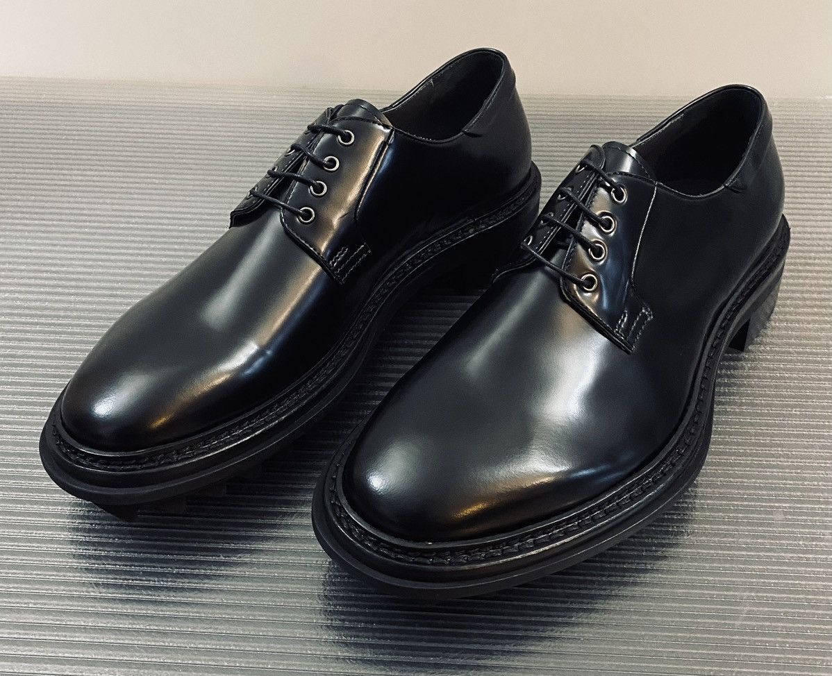 Lanvin Lanvin 🇮🇹 black soft glossy calfskin creeper sole derby 9 NEW Size US 9 / EU 42 - 5 Thumbnail
