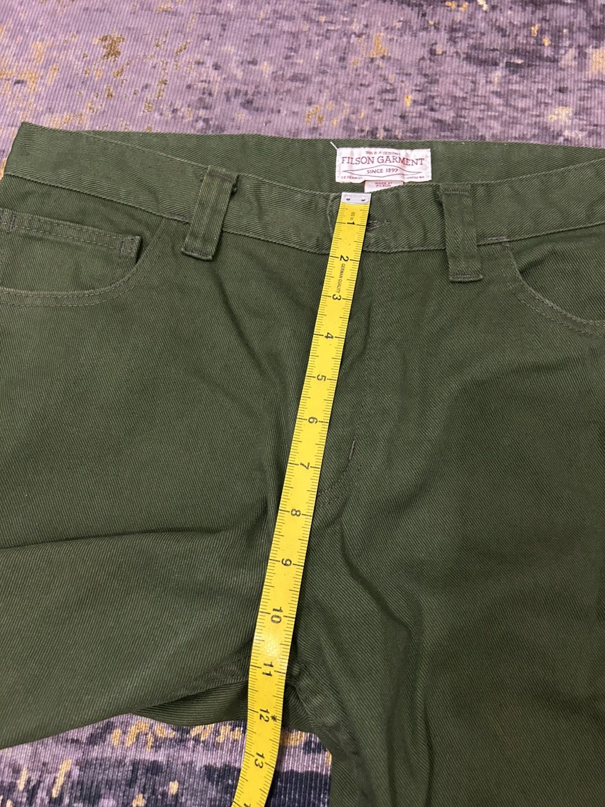 Filson Filson Army Green Sun Faded Pants Size US 33 - 16 Thumbnail