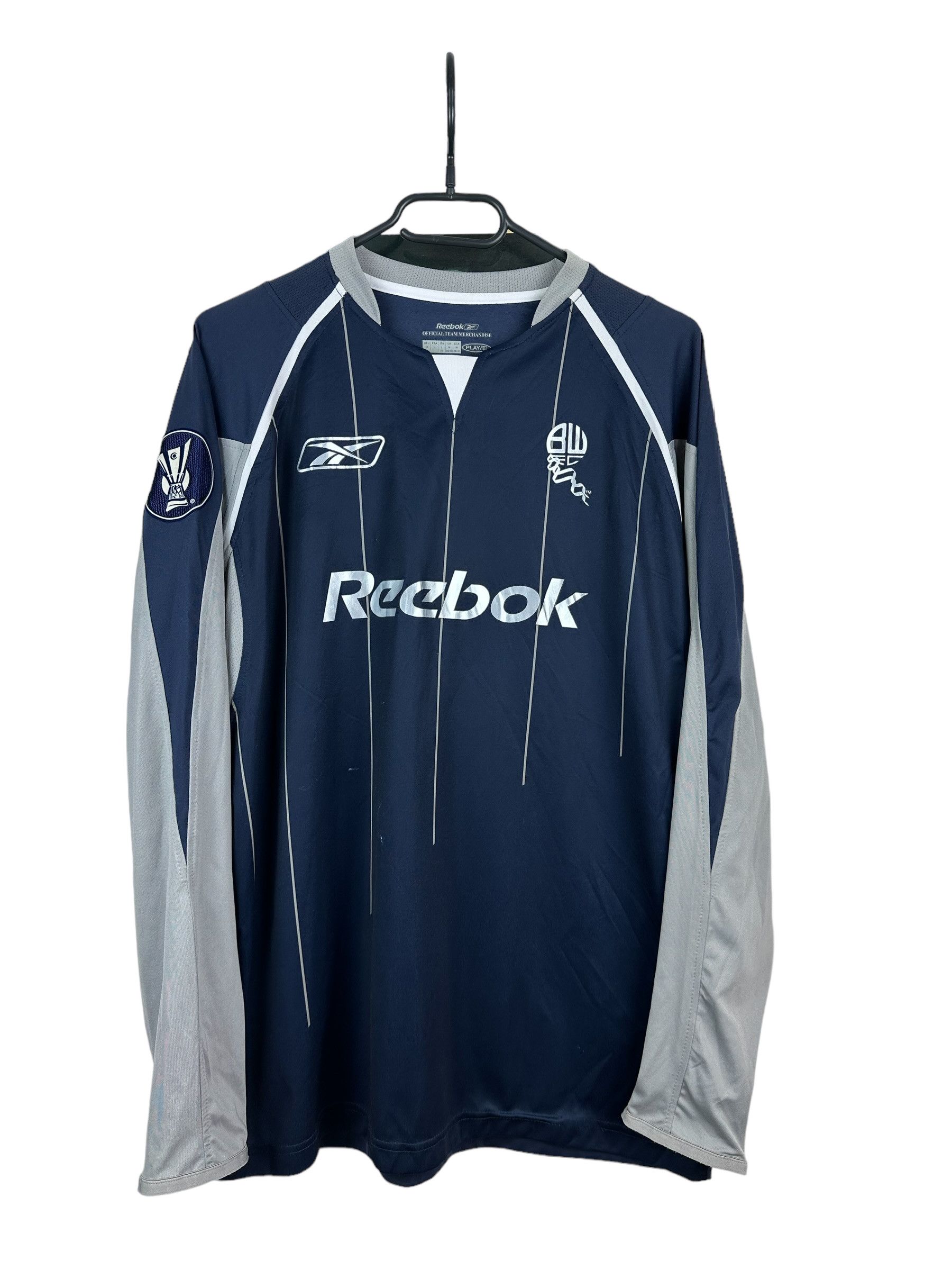 Vintage Bolton football shirt 2005 Long Sleeve #11 Gardner UEFA Cup Size US M / EU 48-50 / 2 - 3 Thumbnail