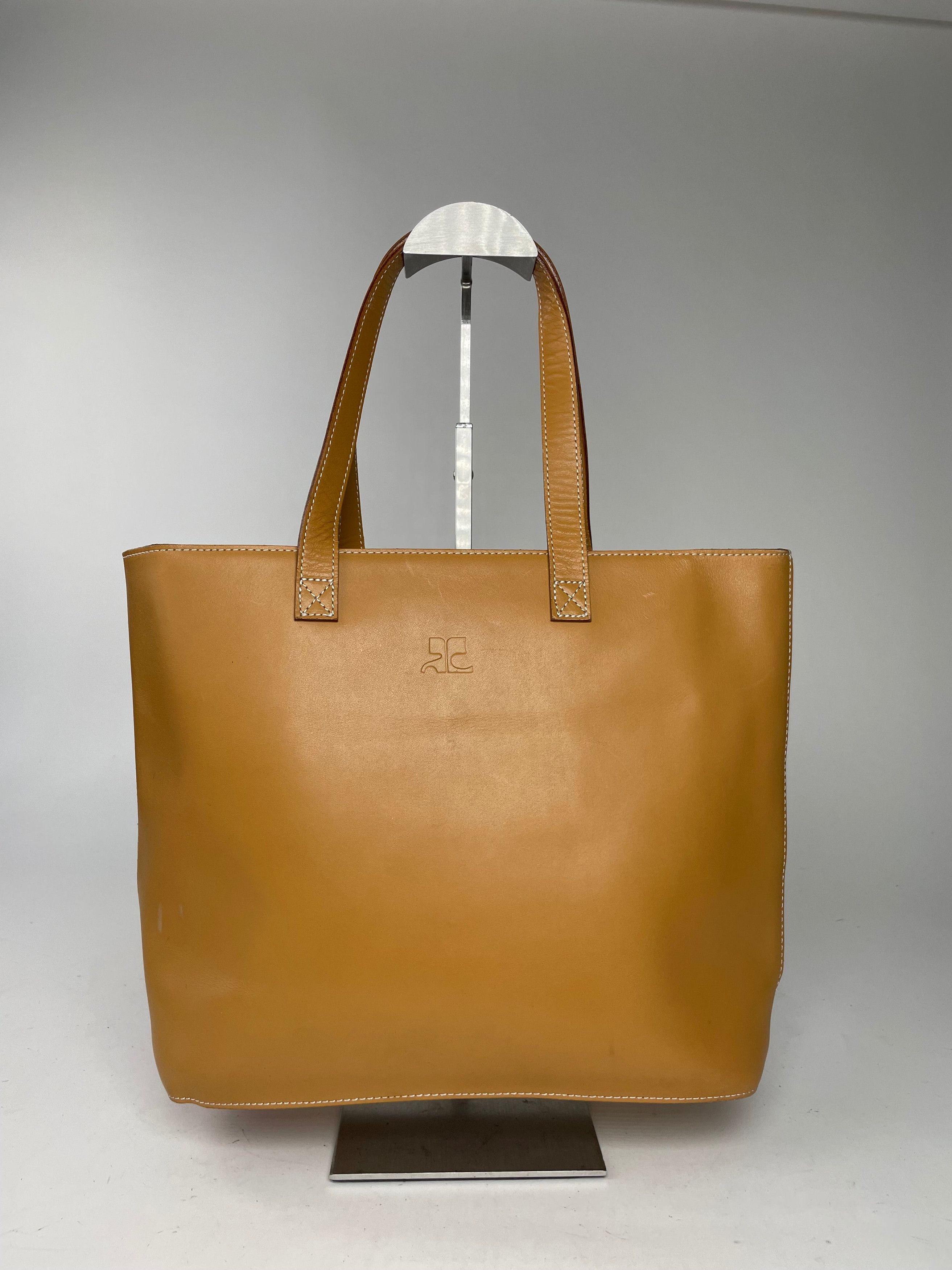 Courreges Vintage Paris Leather shopper Bag Kamel Size ONE SIZE - 1 Thumbnail