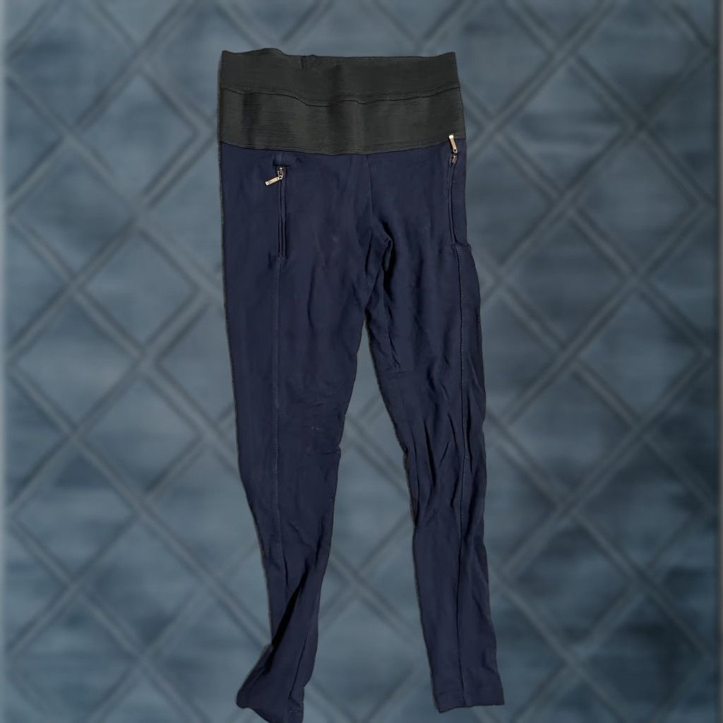 Zara VINTAGE Zara Leggings Pants Womens Small Navy Blue Casual Formal Party 2020s Girls Size 28" / US 6 / IT 42 - 1 Thumbnail