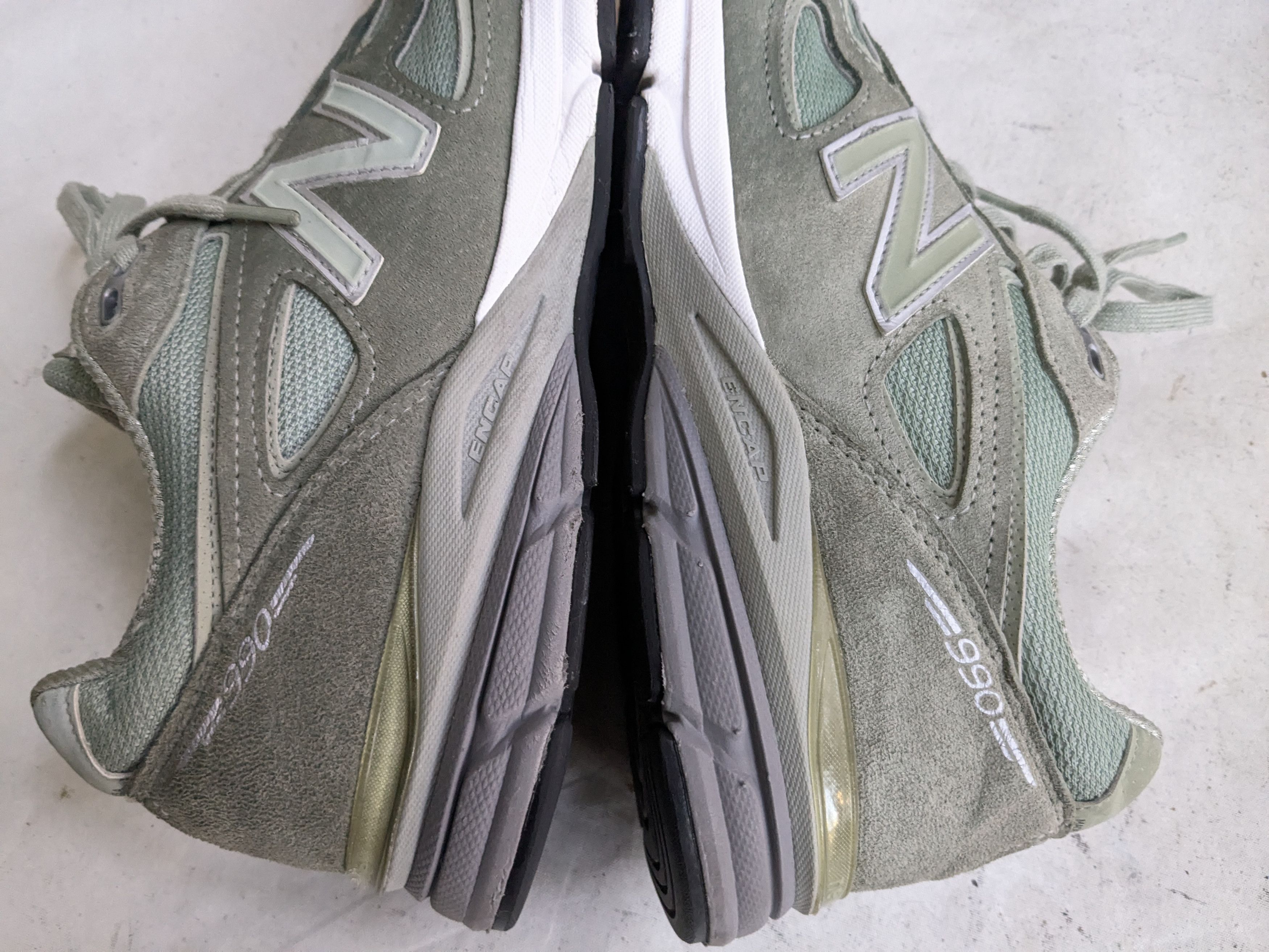 New Balance New Balance 990V4 12 D Mint Green Suede Castlerock Size US 12 / EU 45 - 9 Thumbnail