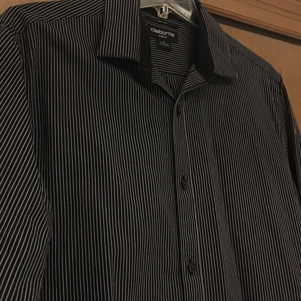 Liz Claiborne Men’s Claiborne Button Down Shirt Size US M / EU 48-50 / 2 - 2 Thumbnail