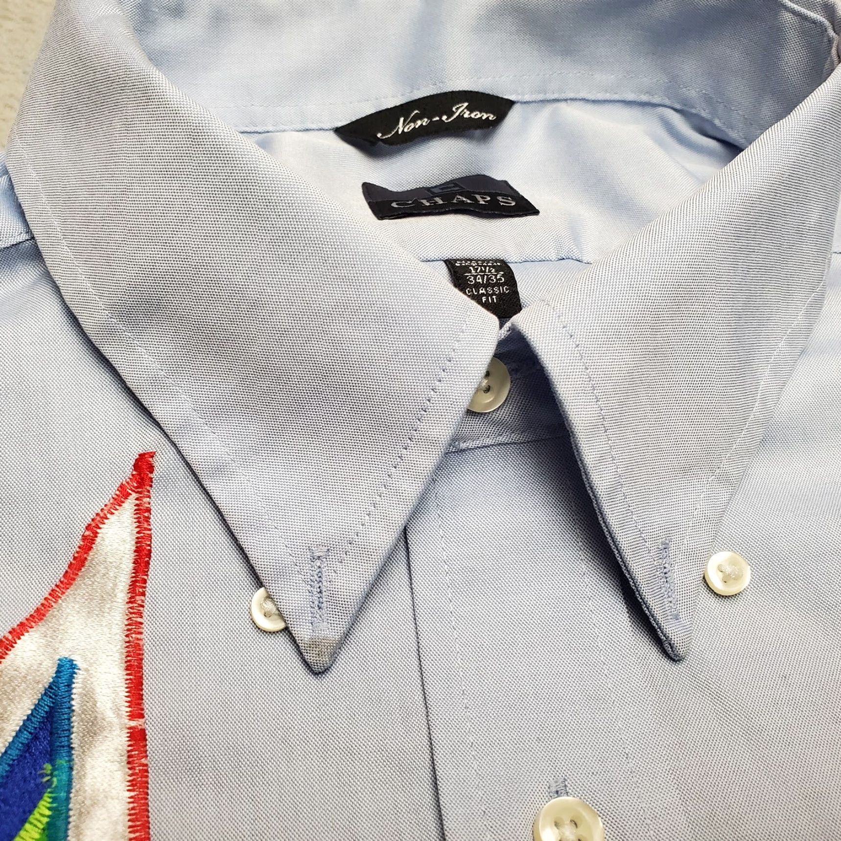 Chaps VTG Chaps Shirt Men 17.5 Blue Aztec Southwestern Geometric Embroidered Casual Shirt Size US XXL / EU 58 / 5 - 4 Thumbnail