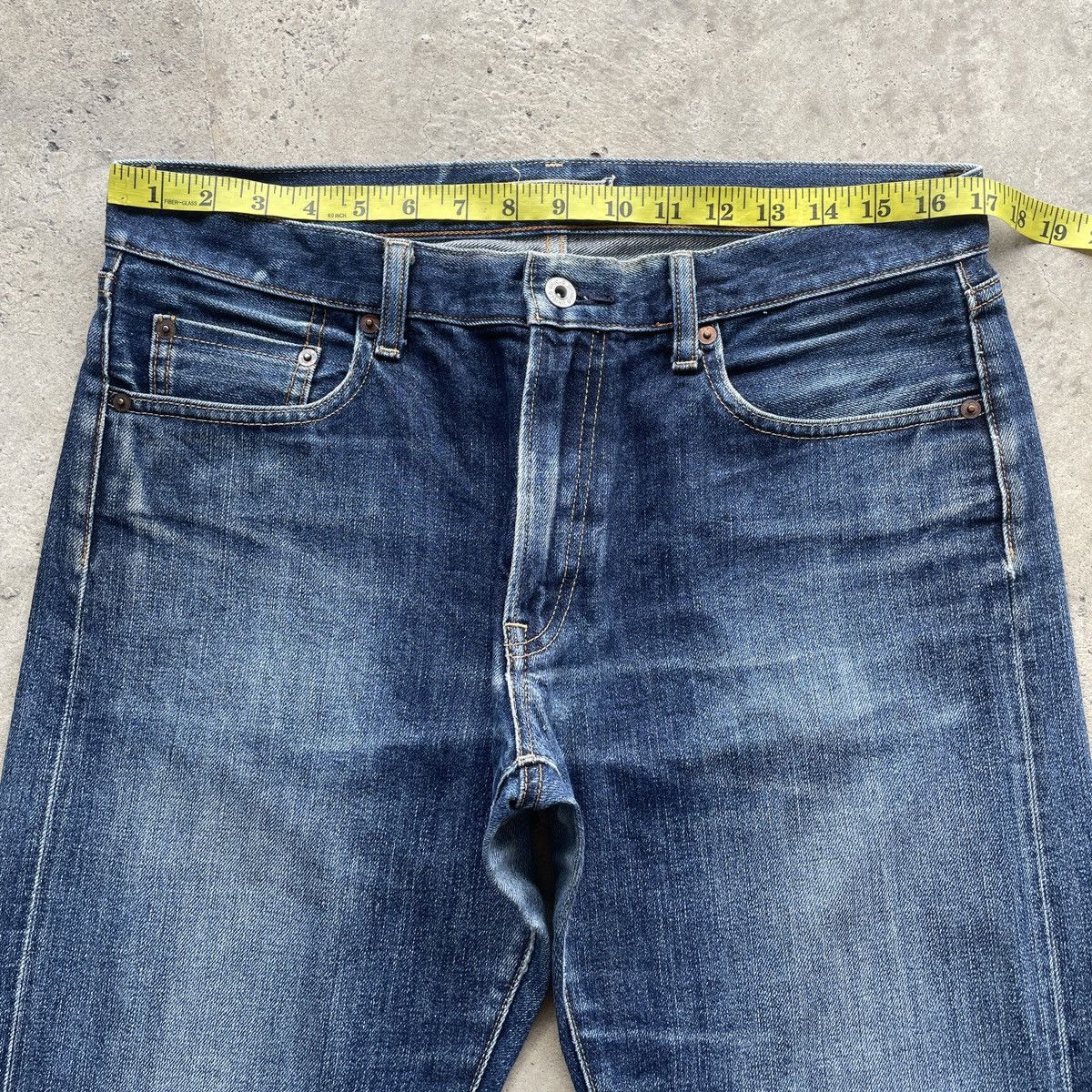 Japanese Brand W34x28.5 Vintage Japanese Faded Denim Pants Jeans Size US 34 / EU 50 - 5 Thumbnail
