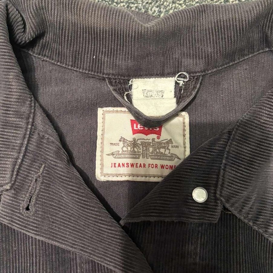 Levi's VINTAGE Levi’s Corduroy Trucker Jacket Coat Gray Charcoal MD Size US M / EU 48-50 / 2 - 2 Thumbnail