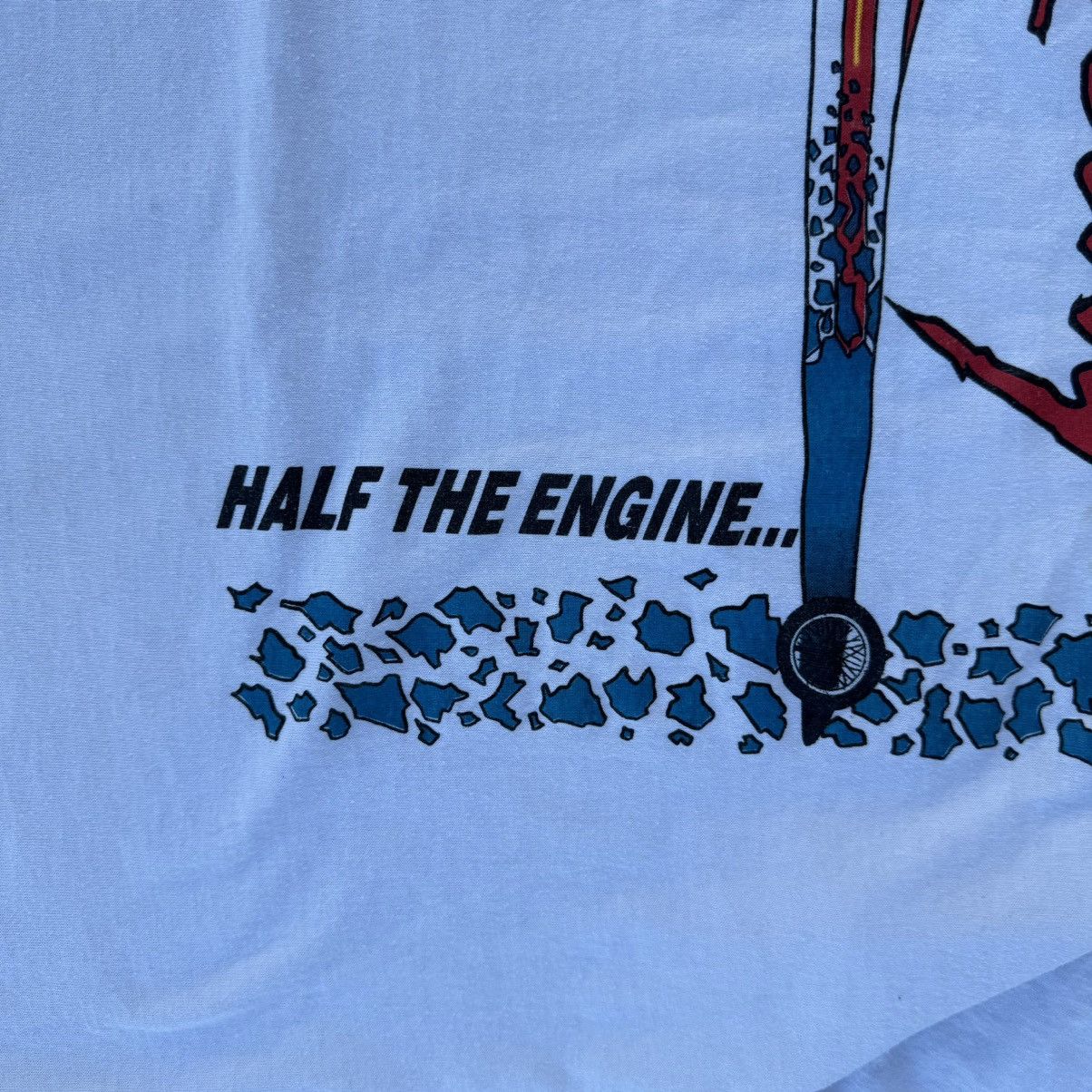 Harley Davidson × JNCO × NASCAR Vintage 90s White Drag Racing Car Graphic Tee Fits M-L Size US L / EU 52-54 / 3 - 8 Thumbnail
