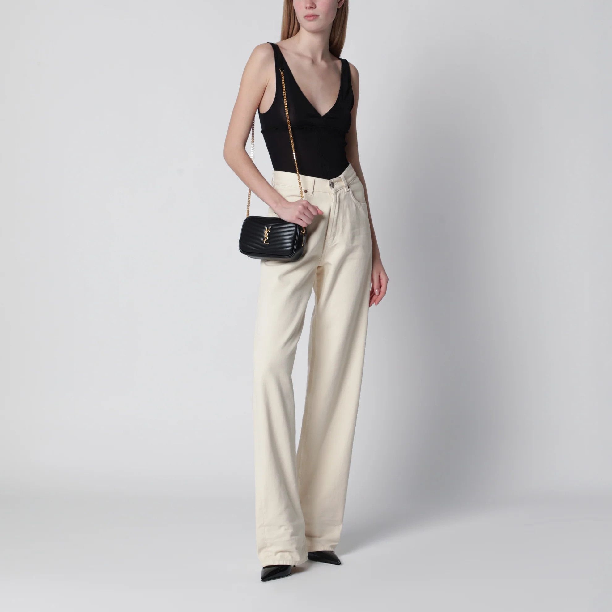 Saint Laurent Paris o1d2blof0526 High-waisted Denim Jeans in White Size 28" / US 6 / IT 42 - 2 Thumbnail
