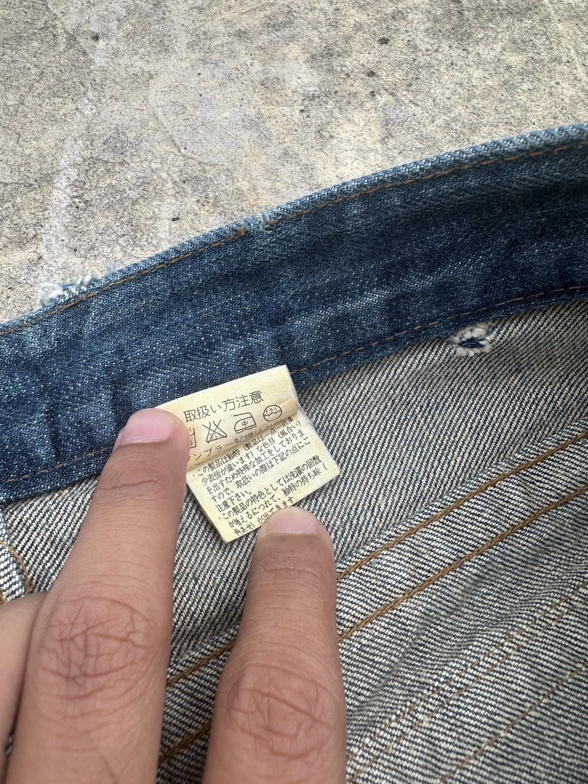 If Six Was Nine 2000s Japanese Brand Beautiful Whisker Flare Jean Size US 30 / EU 46 - 6 Thumbnail