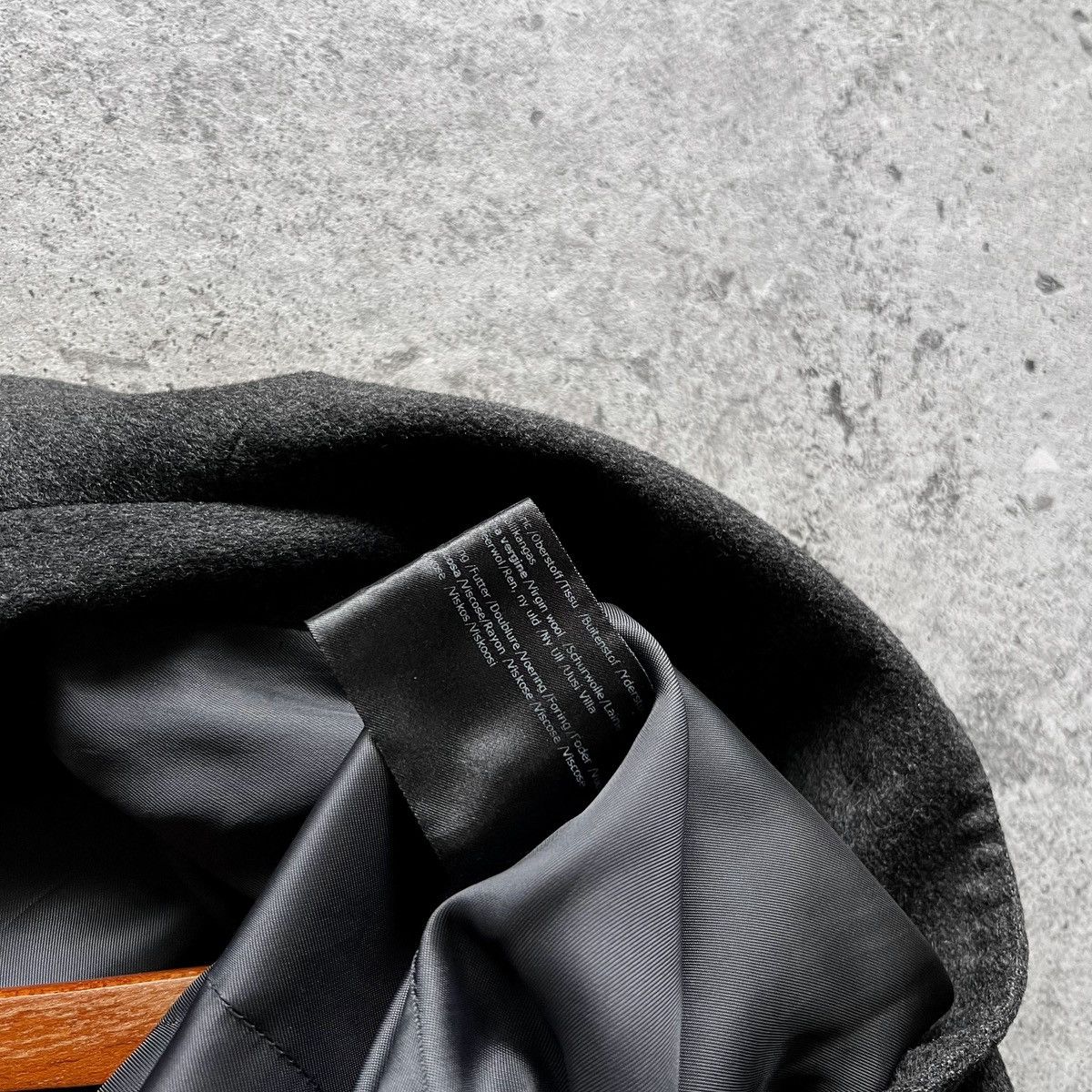 Cinzia Rocca Cinzia Rocca Womens Premium Dark Gray Virgin Wool Pea Coat Size M / US 6-8 / IT 42-44 - 6 Thumbnail