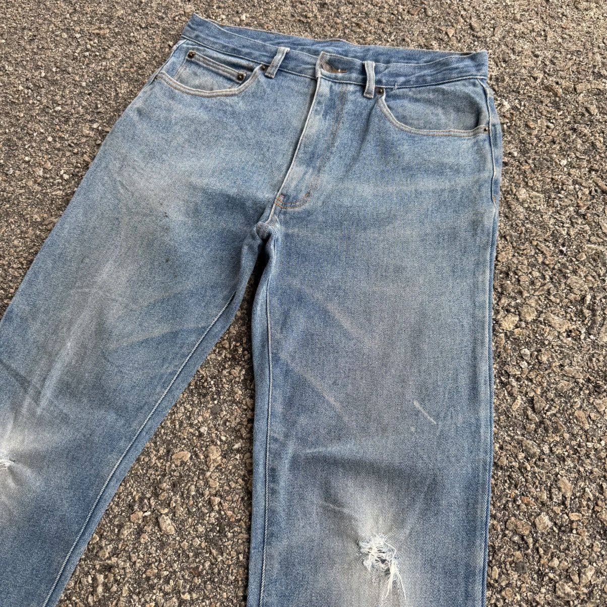 Japanese Brand VINTAGE OSJ DENIM FADED RIPPEP JEAN PANTS Size US 32 / EU 48 - 5 Thumbnail