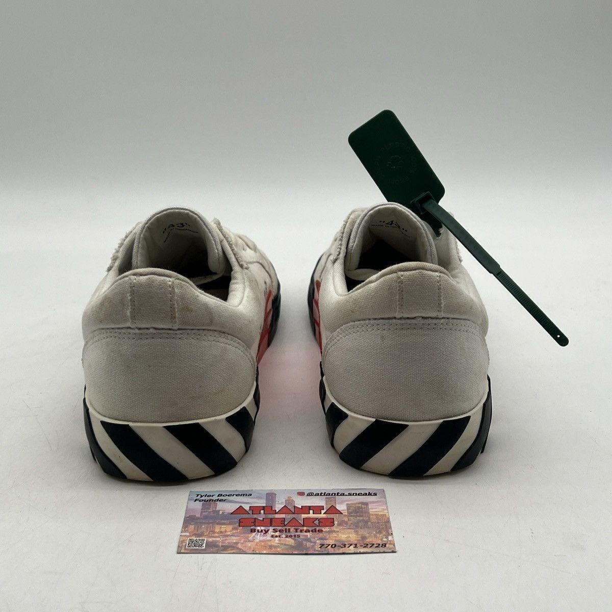 Off-White Off white low vulc canvas white blue Size US 9 / EU 42 - 3 Thumbnail