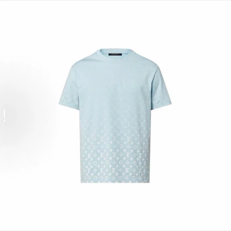 Louis Vuitton Louis Vuitton Blue Logo Gradient Crew Neck Short Sleeve Size US XL / EU 56 / 4 - 1 Thumbnail