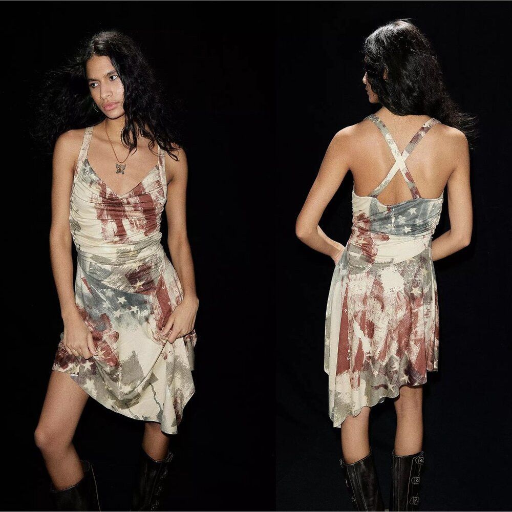 Other New Silence + Noise Jordyn Asymmetrical Cross-Back Mini Dre Size M / US 6-8 / IT 42-44 - 1 Thumbnail