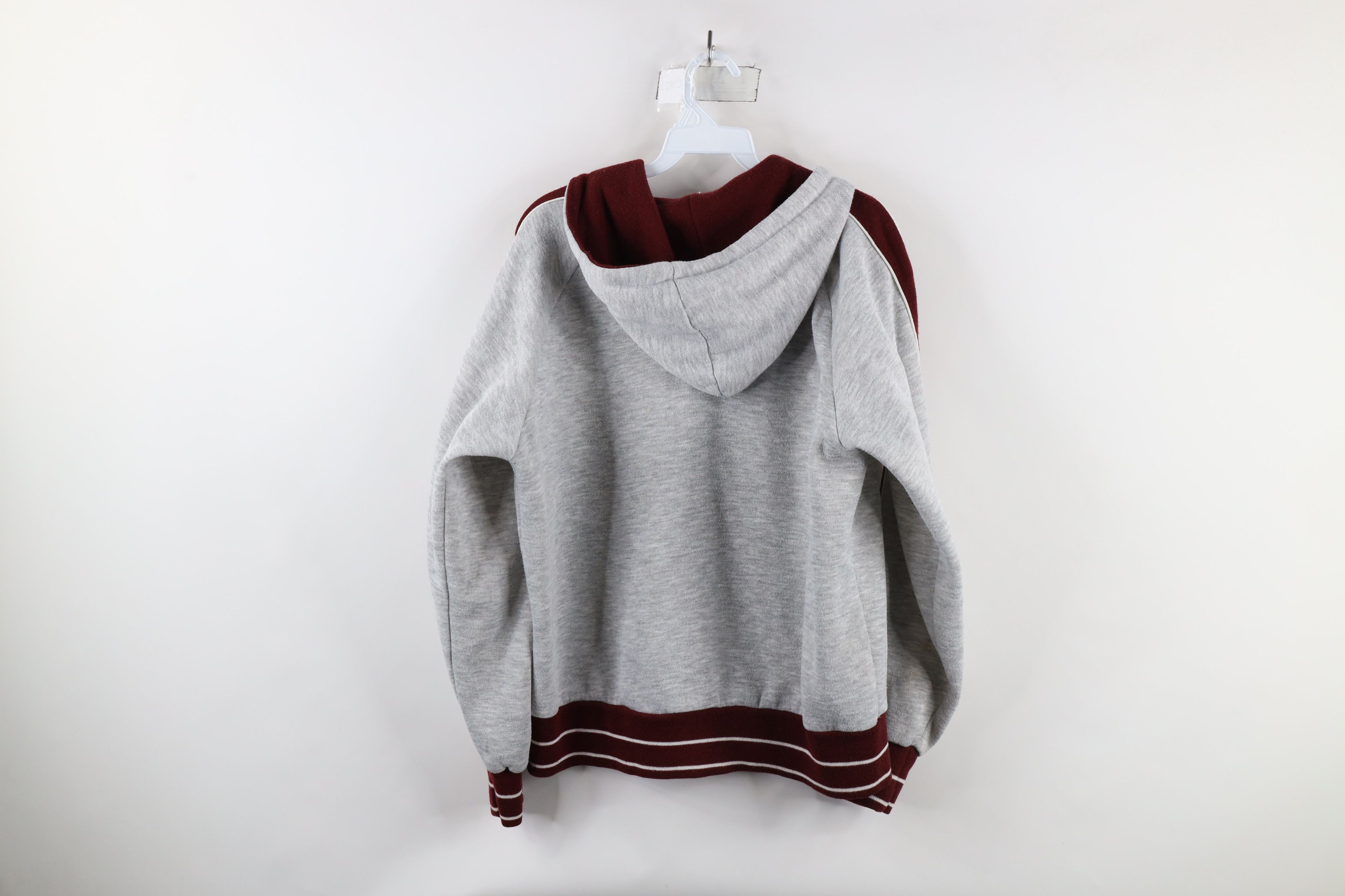 Vintage 70s Streetwear Striped Triblend Full Zip Hoodie
