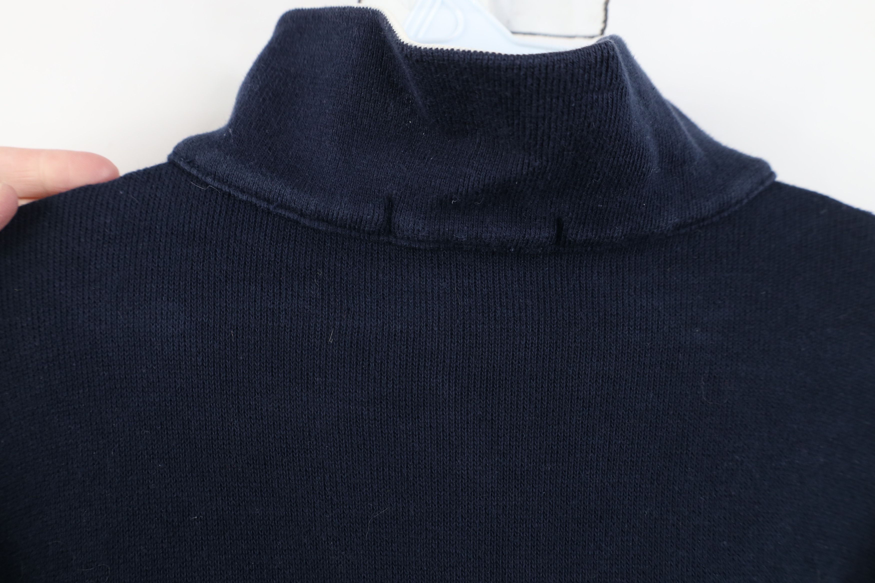 Nautica Vintage 90s Nautica Ribbed Knit 1/4 Half Zip Sweater Blue Size US M / EU 48-50 / 2 - 11 Thumbnail