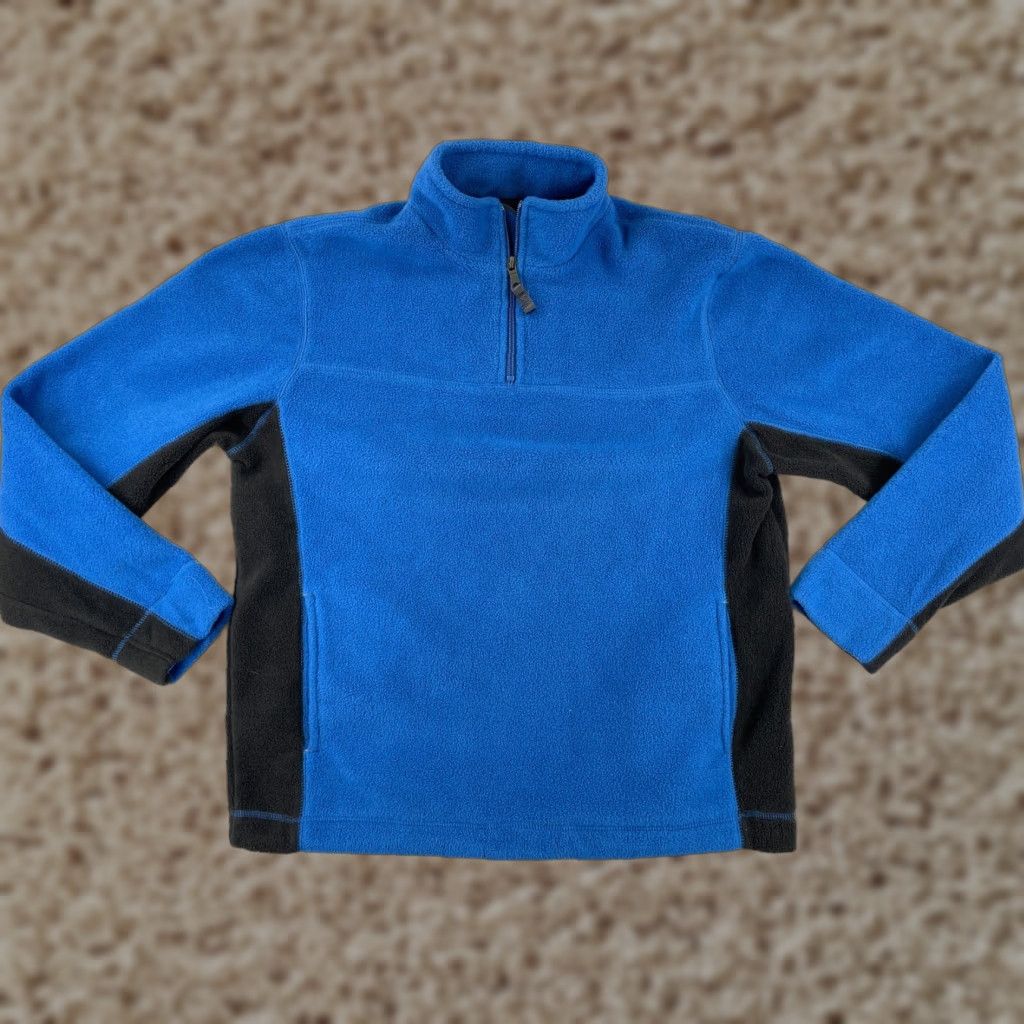 Gap GAP Men Sweater M Blue 1/4 Zip Mock Neck Long Sleeve Polyester Fleece Shirt Size US M / EU 48-50 / 2 - 1 Thumbnail
