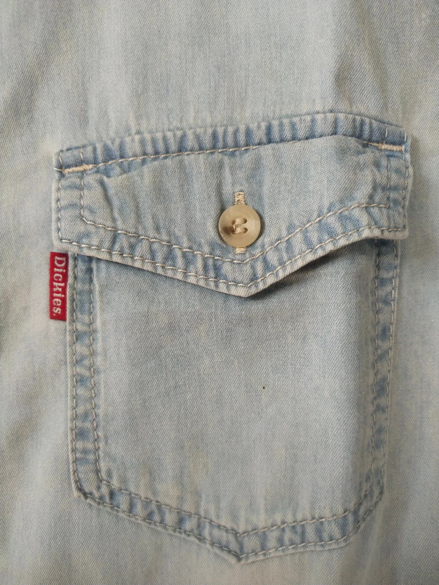 Dickies Dickies Faded Blue Denim Shirt Size S / US 4 / IT 40 - 3 Thumbnail