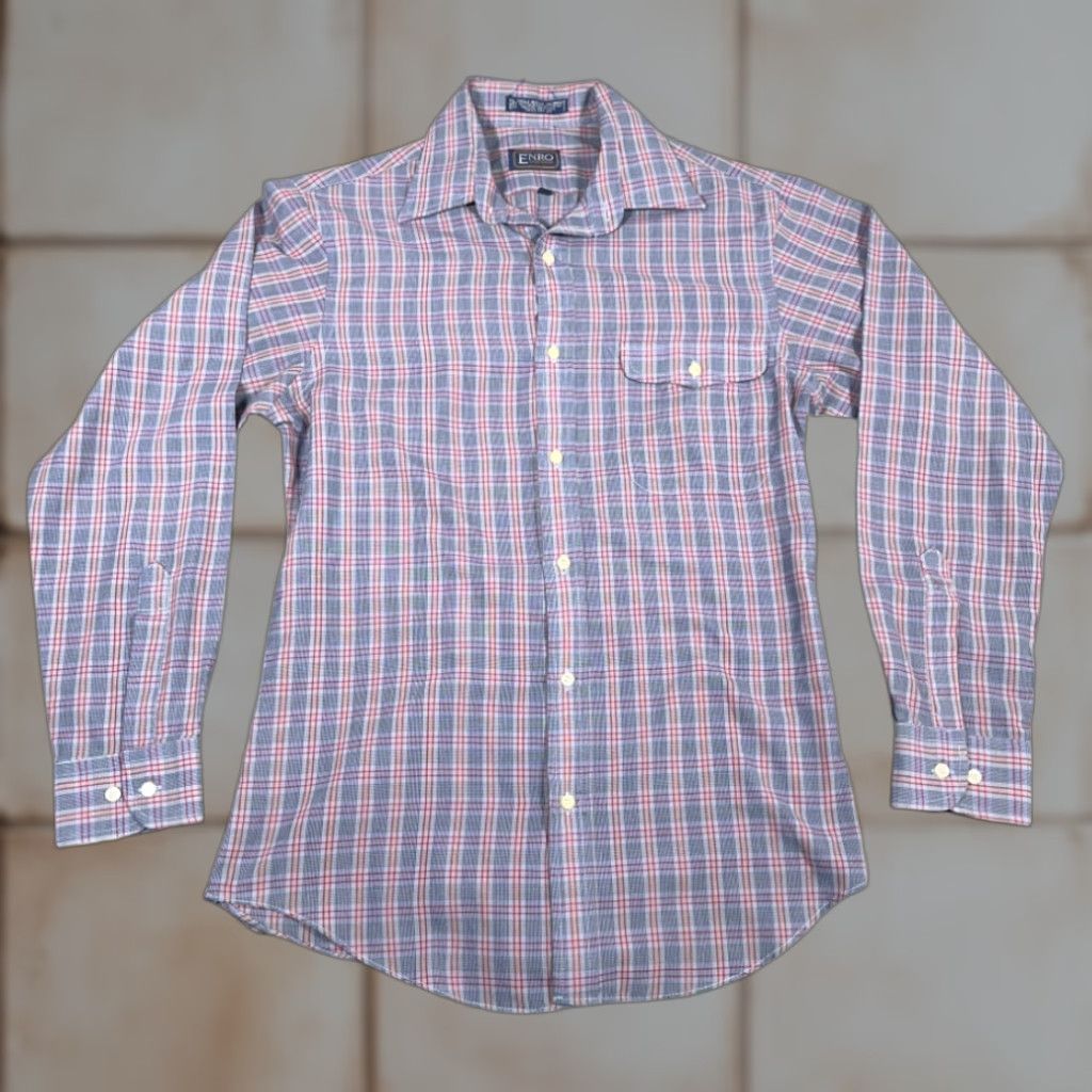 Enro VINTAGE Enro Sportswear Shirt Adult SMALL Purple Plaid Cotton Blend 80s Enro Sportswear Shirt Mens Small Purple Plaid 80s Vintage Size US S / EU 44-46 / 1 - 1 Thumbnail