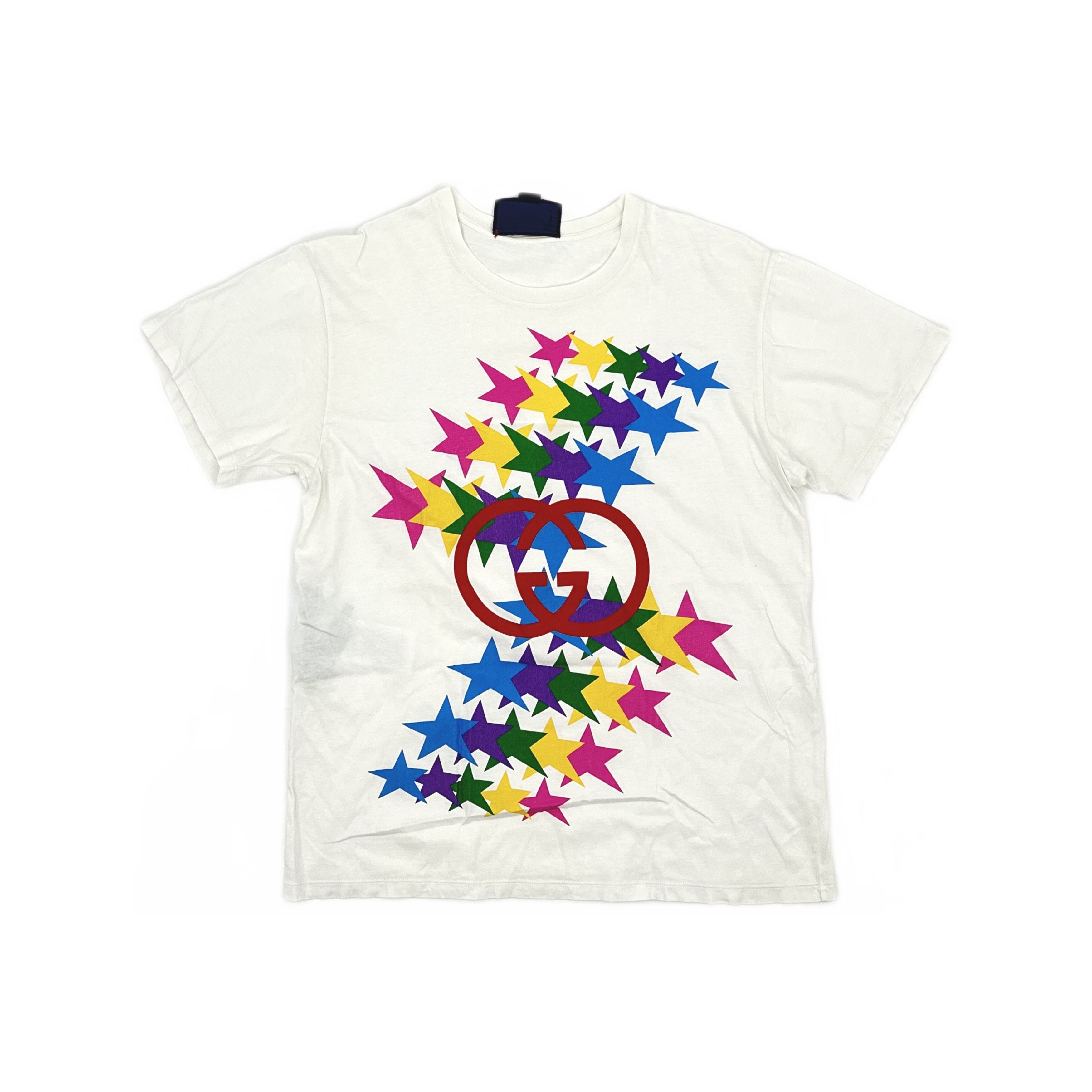 Gucci Gucci Star Print GG Logo T-Shirt Size XS Size XS / US 0-2 / IT 36-38 - 1 Thumbnail