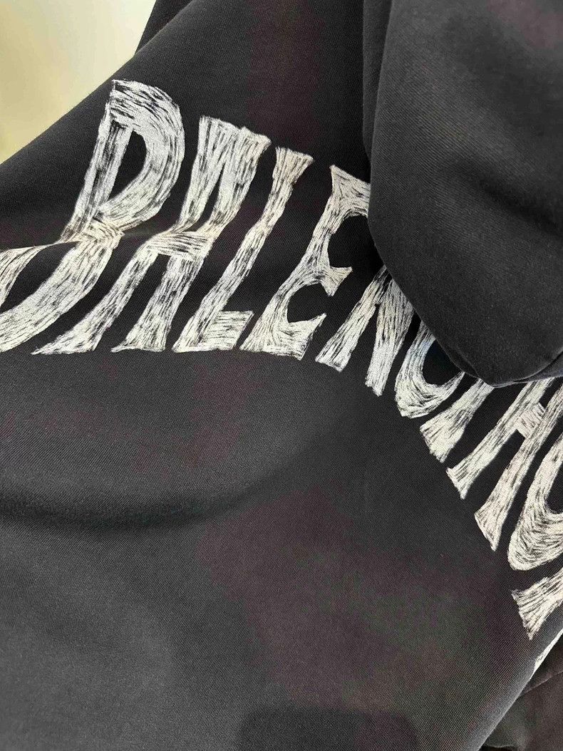 Balenciaga Balenciaga Letter Printed Casual Hooded Long Sleeve Sweats Size US M / EU 48-50 / 2 - 4 Thumbnail