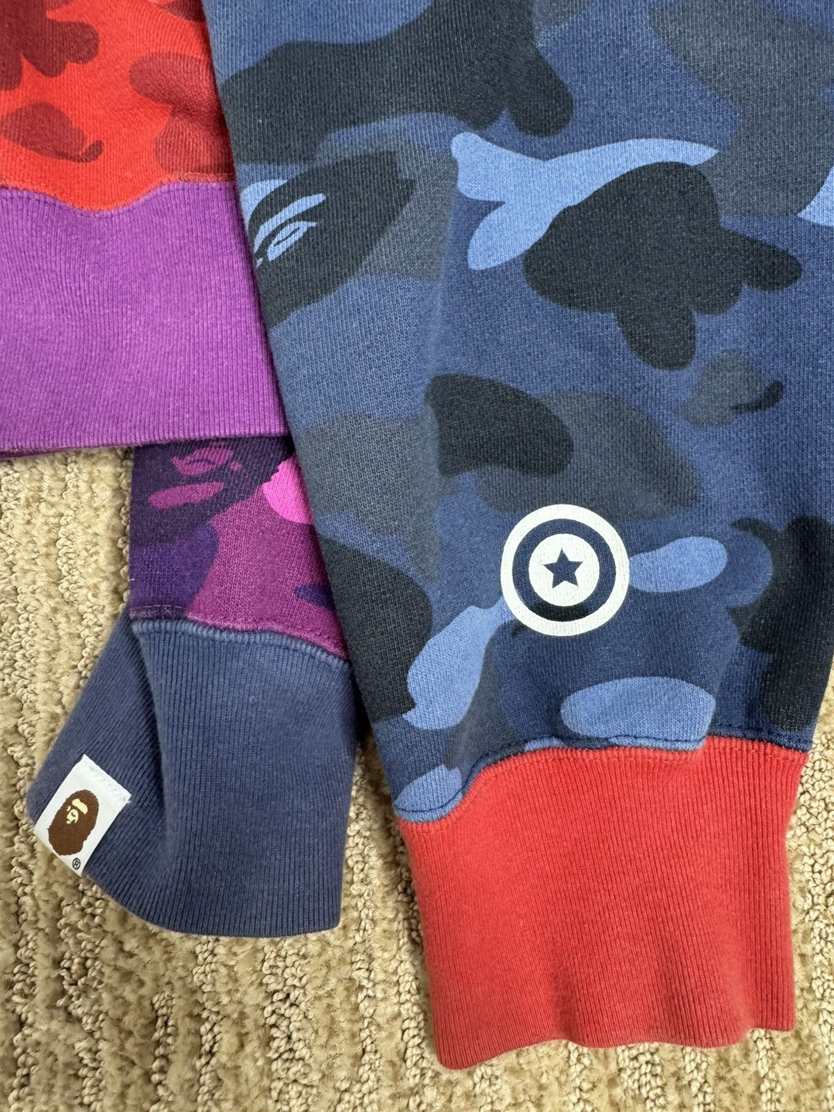 Bape BAPE Color Camo Crazy Shark Full Zip Hoodie Size US XL / EU 56 / 4 - 6 Thumbnail